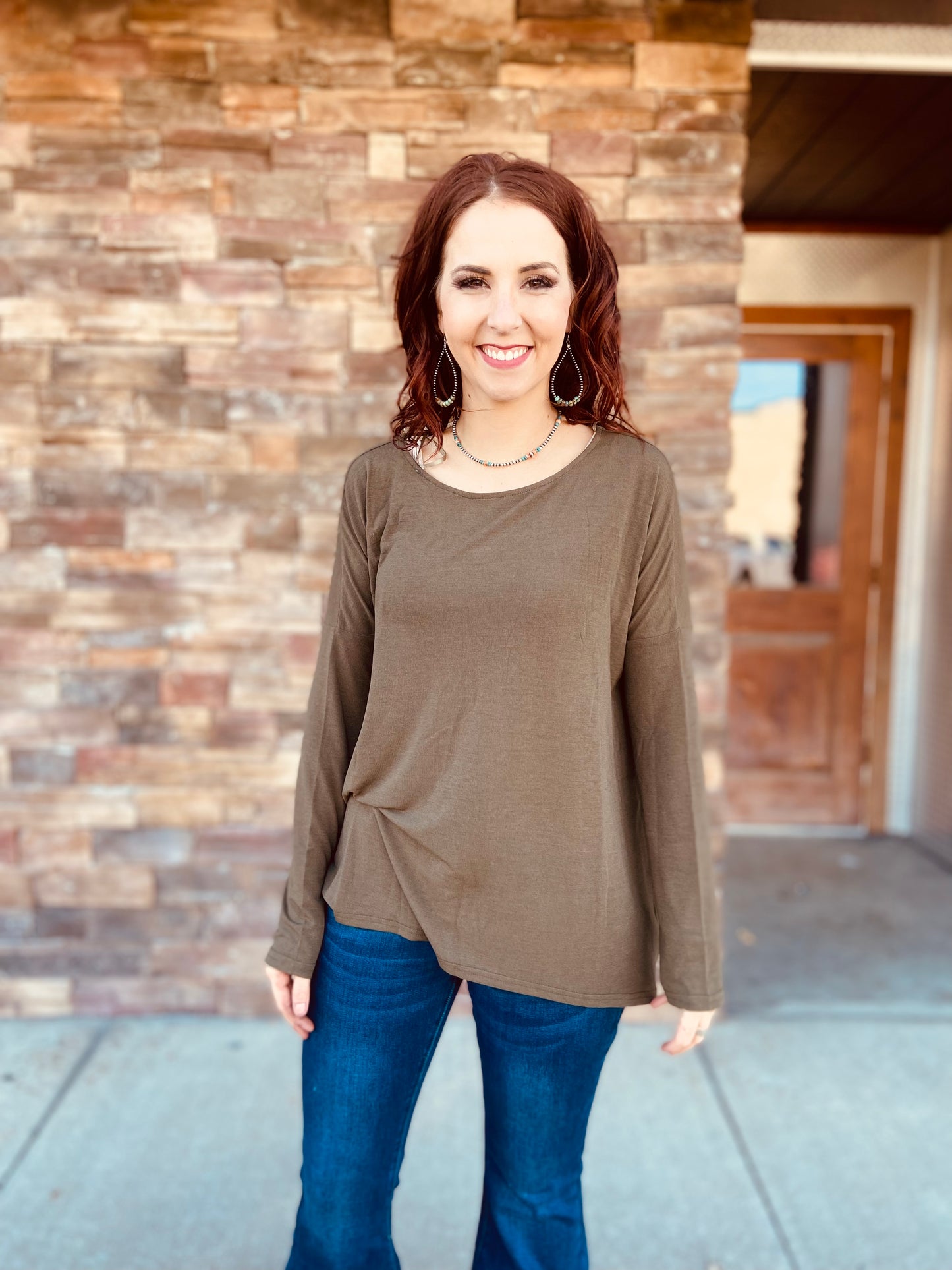 Long Sleeve Tunic Knit Top