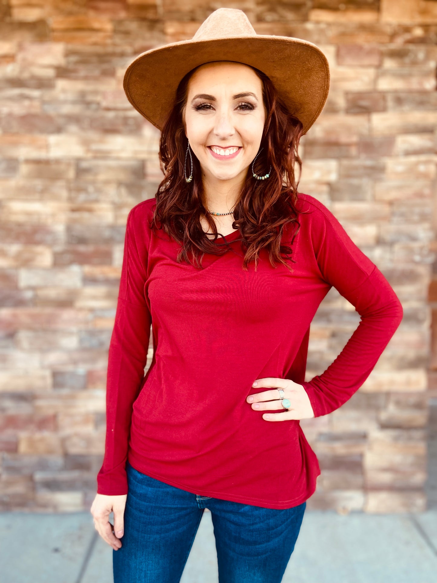 Long Sleeve Tunic Knit Top