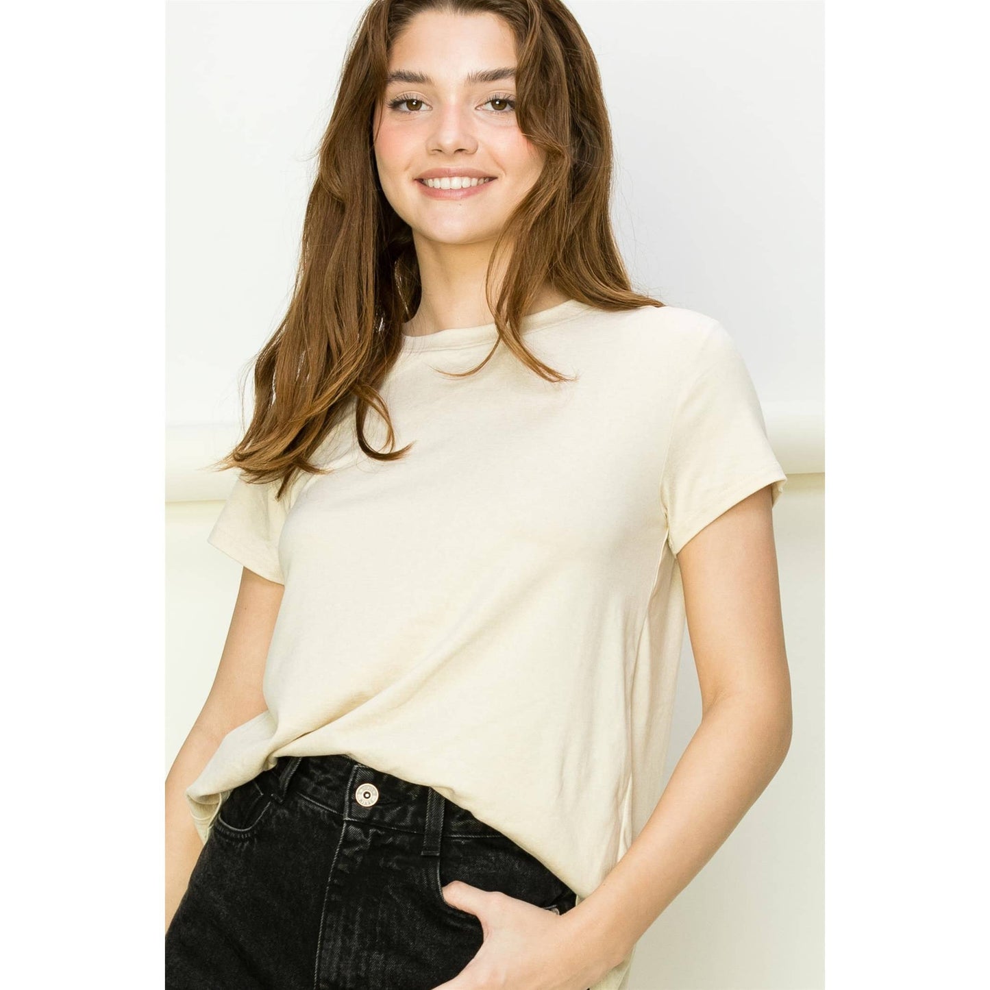 Short Sleeve Open Back Tee