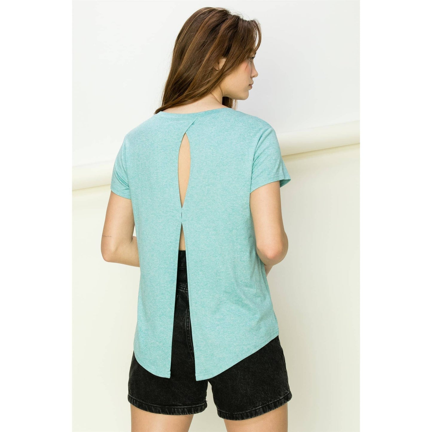 Short Sleeve Open Back Tee