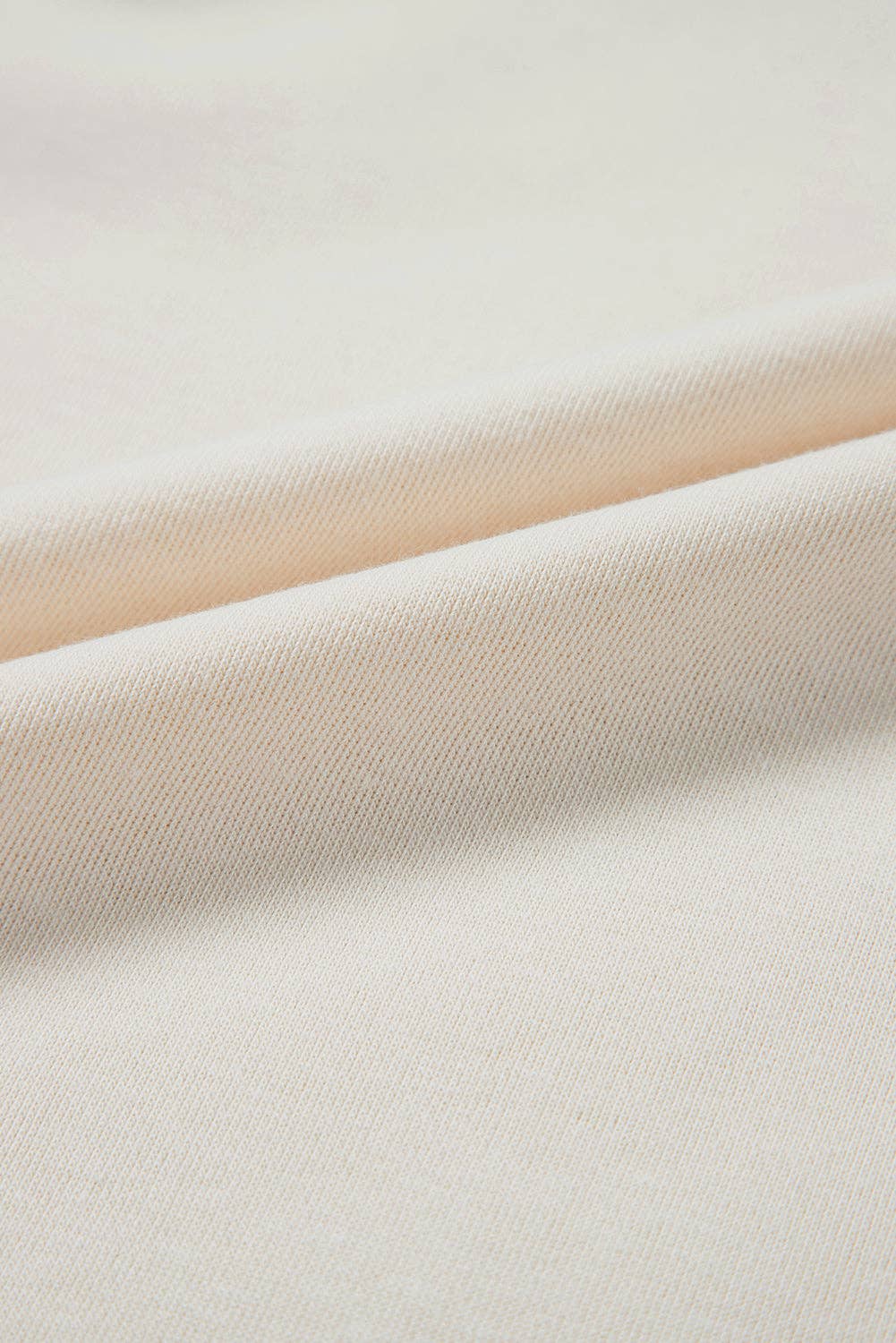 White Pearled Puff Sleeve Round Neck Loose Top