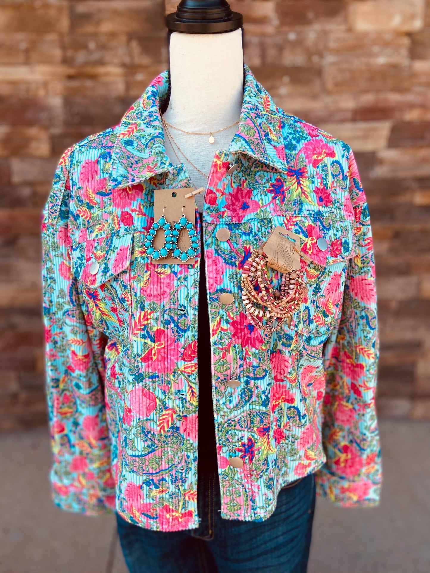 Floral Corduroy Jacket