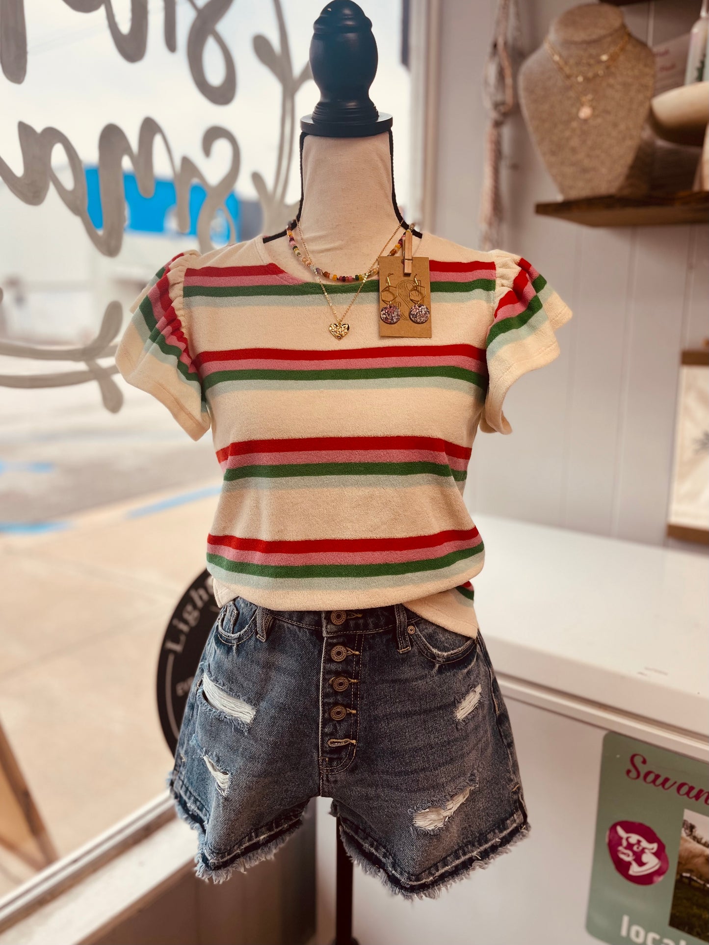 Striped Ruffle Shirt