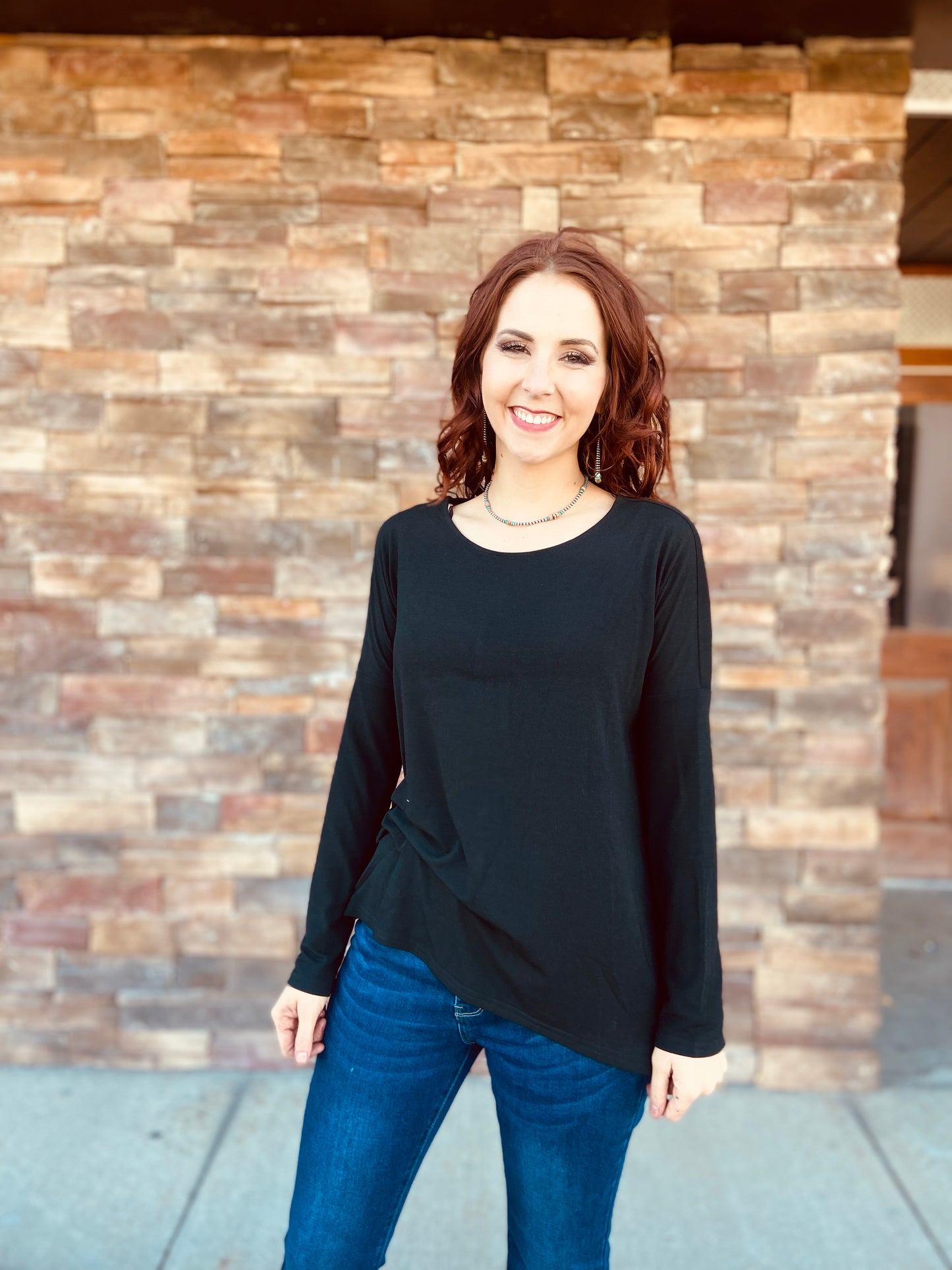 Long Sleeve Tunic Knit Top