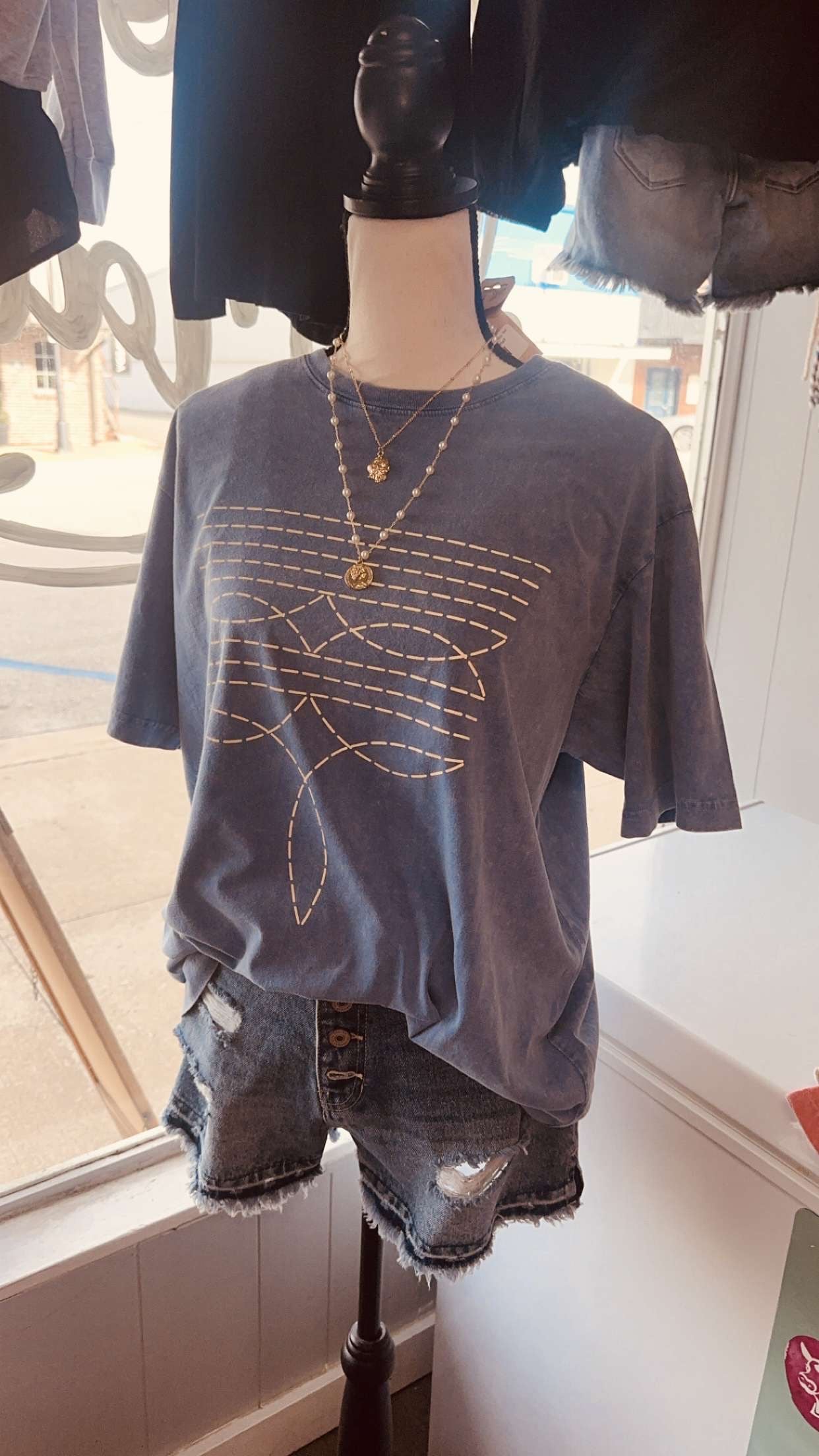 Cowboy Boots Toe Stitch Graphic Tee