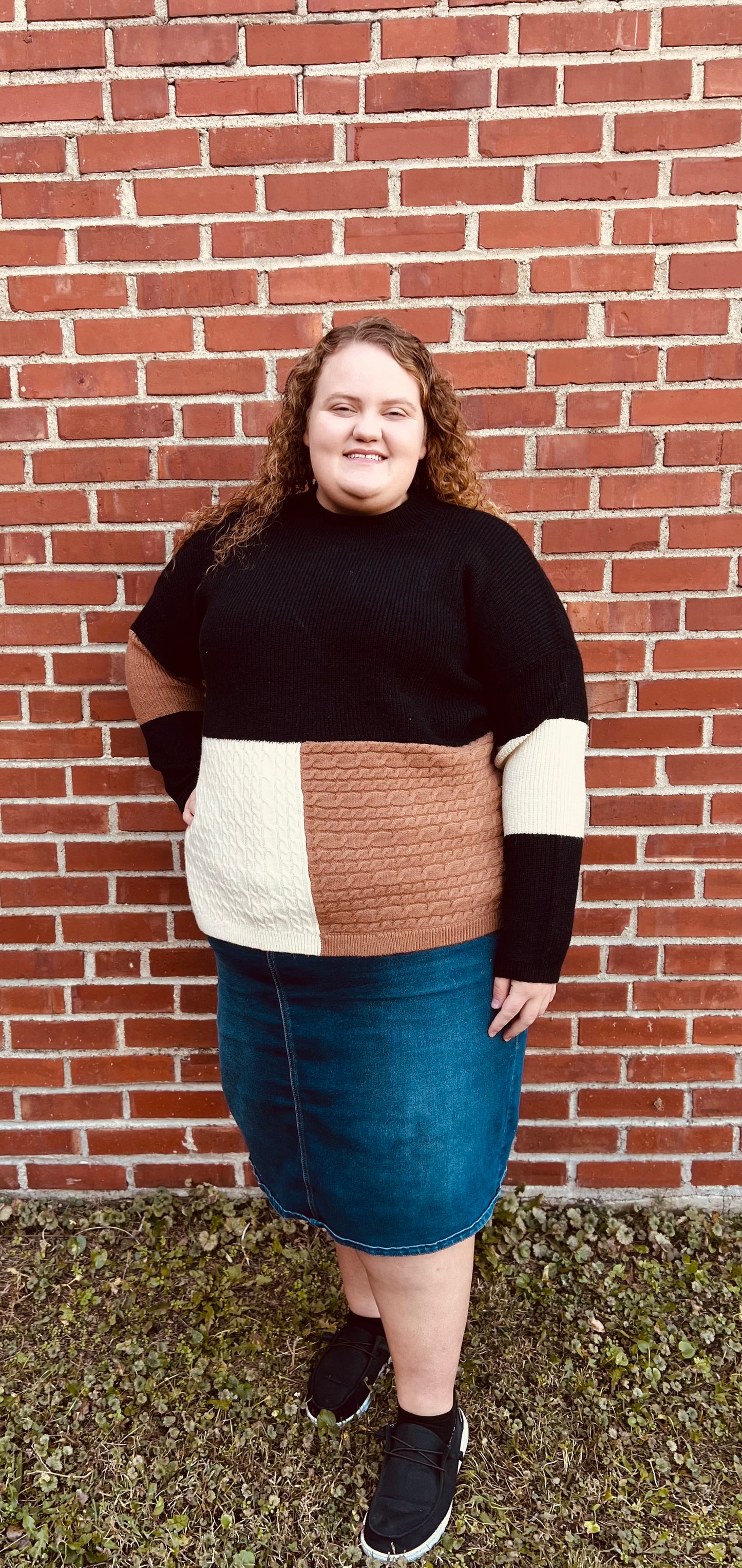 Color Block Knit Sweater