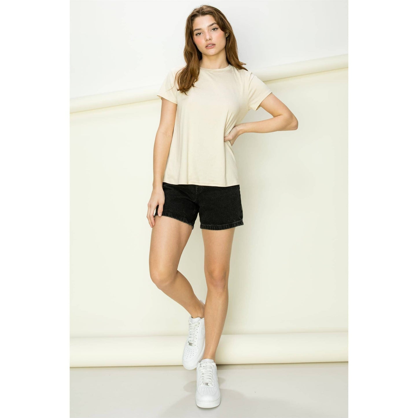 Short Sleeve Open Back Tee