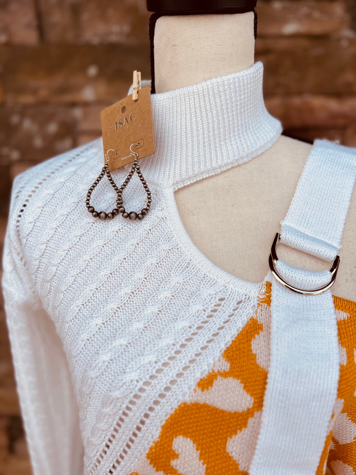 Mixed Pattern Knit Sweater