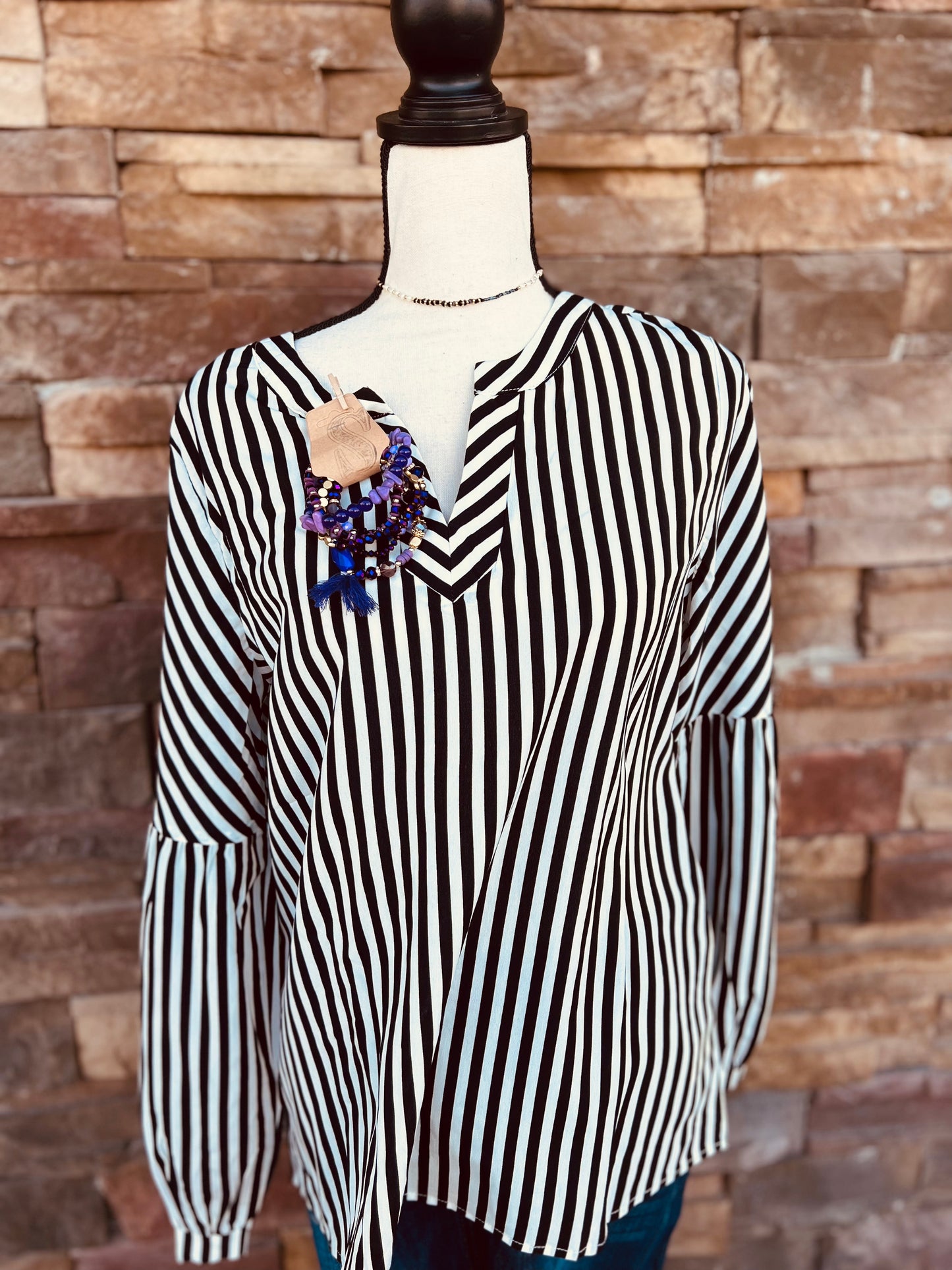 Striped Woven Blouse
