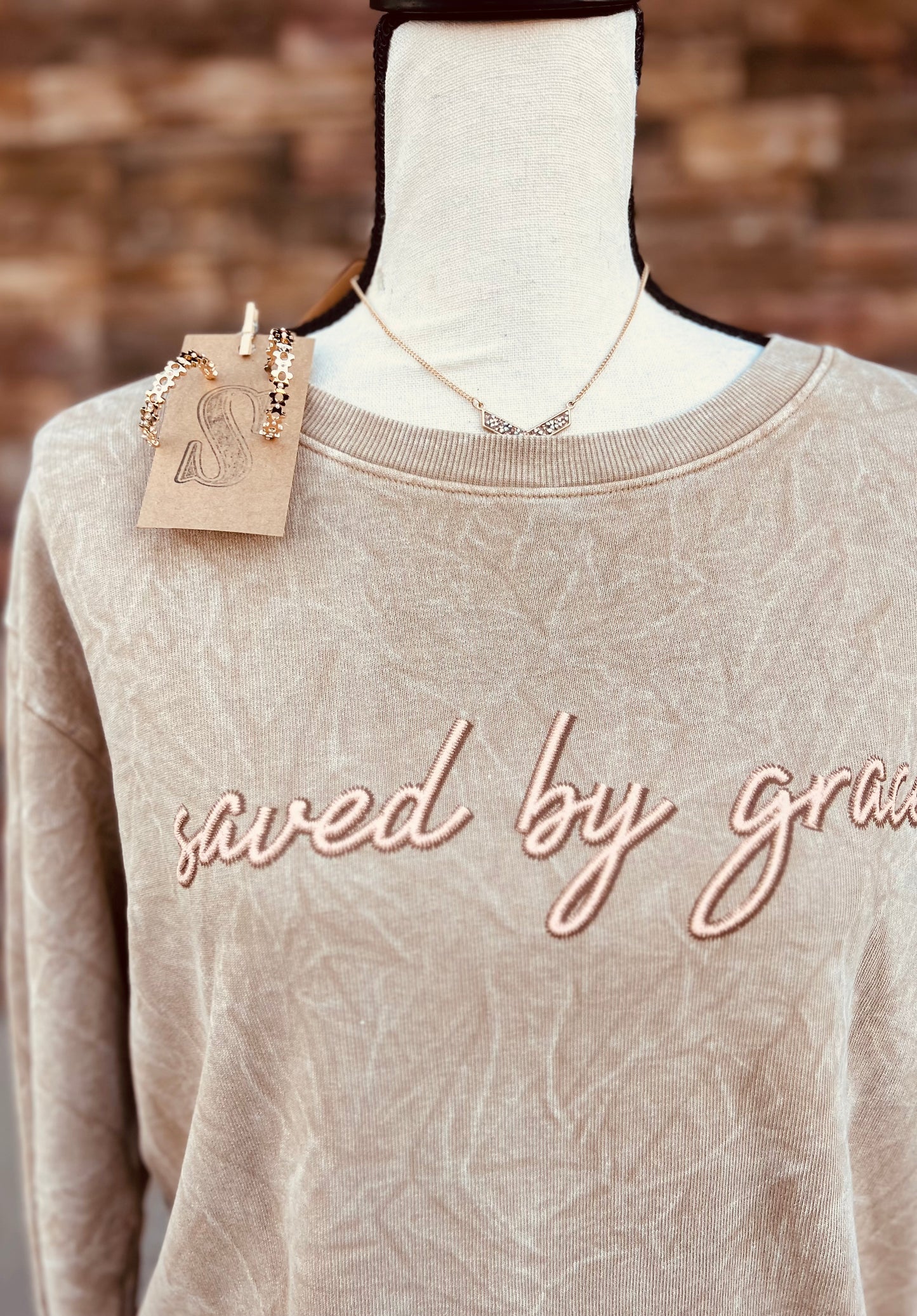 Saved By Grace Puff Sweatshirt