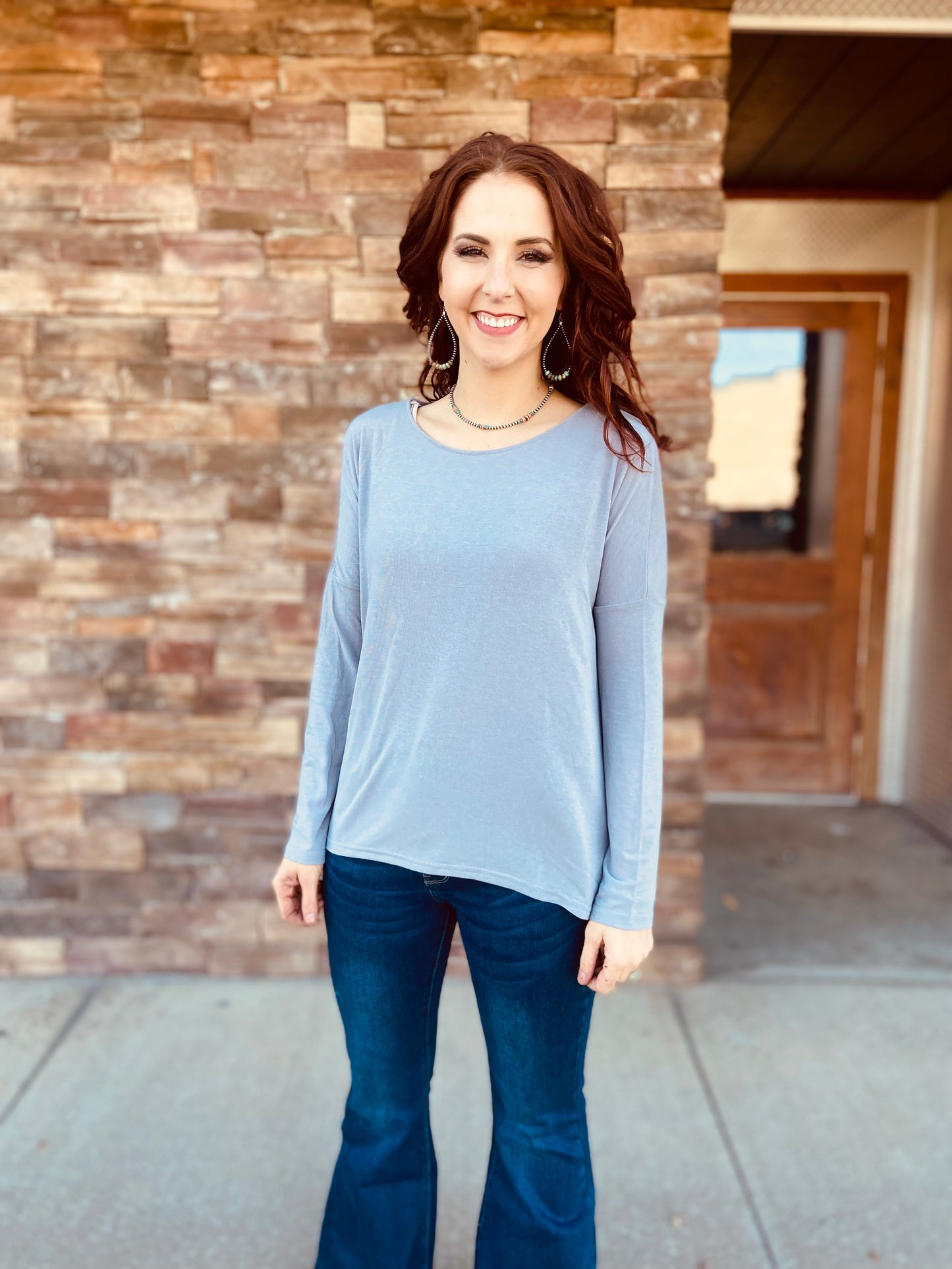 Long Sleeve Tunic Knit Top