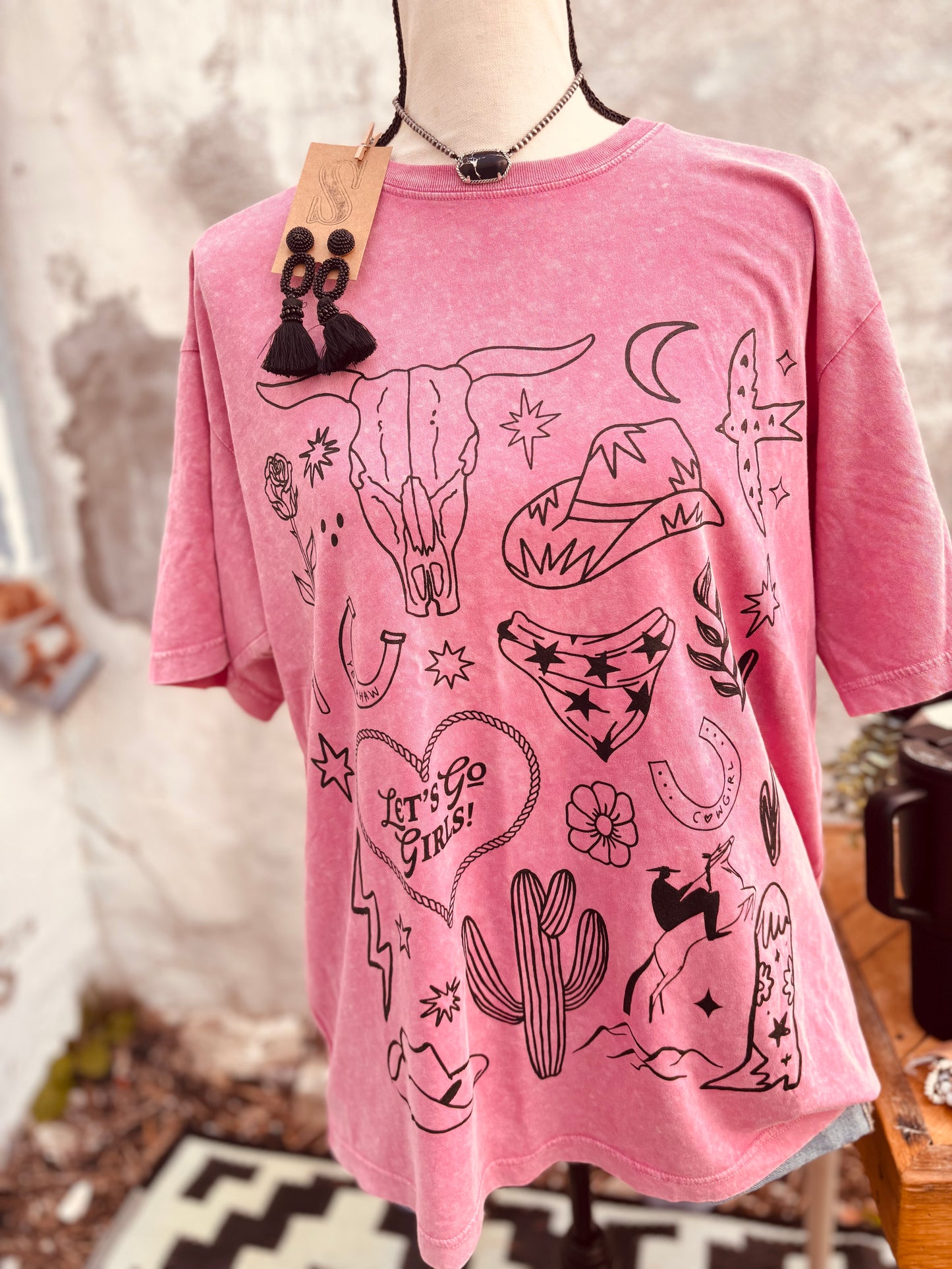 Cowgirl Elements Mineral Washed Graphic Tee