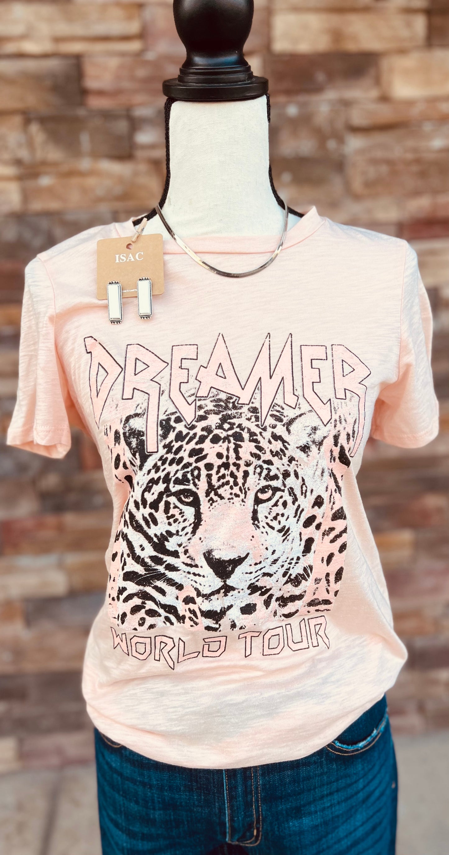 Peach Graphic Top