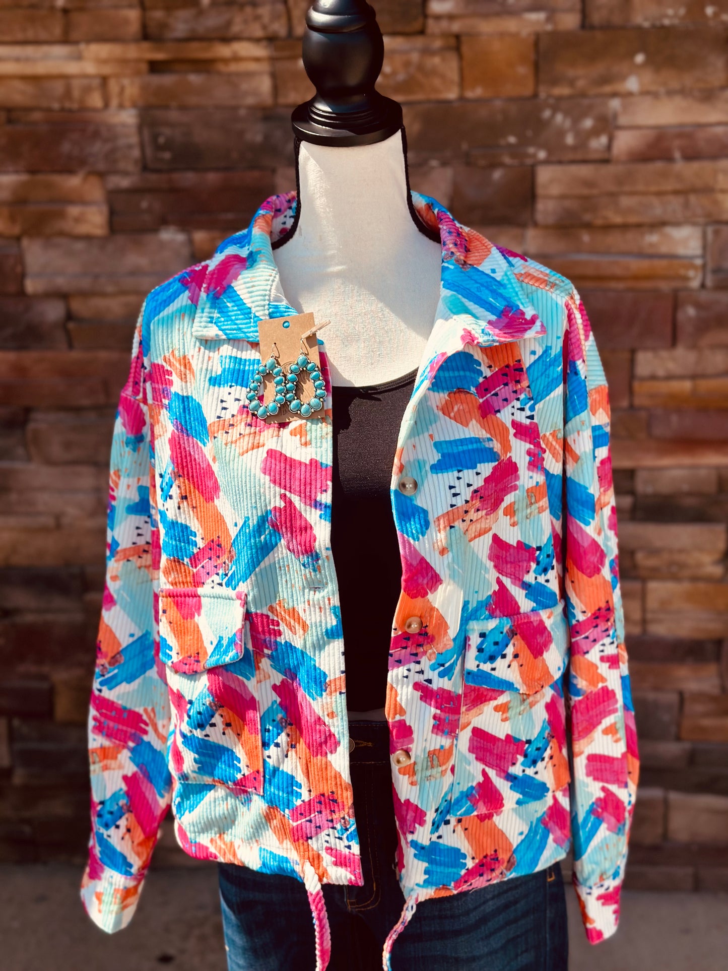 Mutli Colored Print Jacket