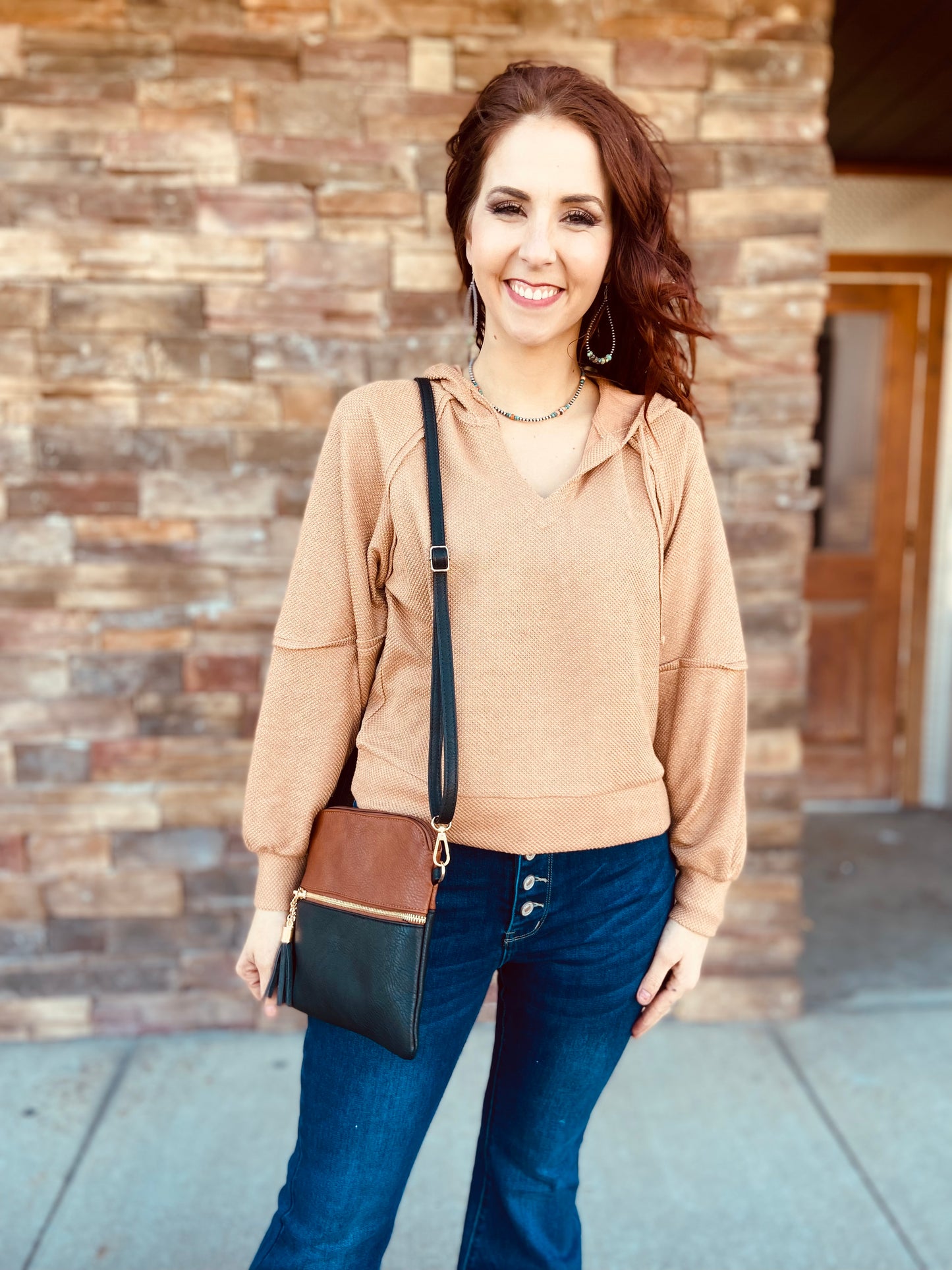 Raglan Sleeve Hooded Knit Tip