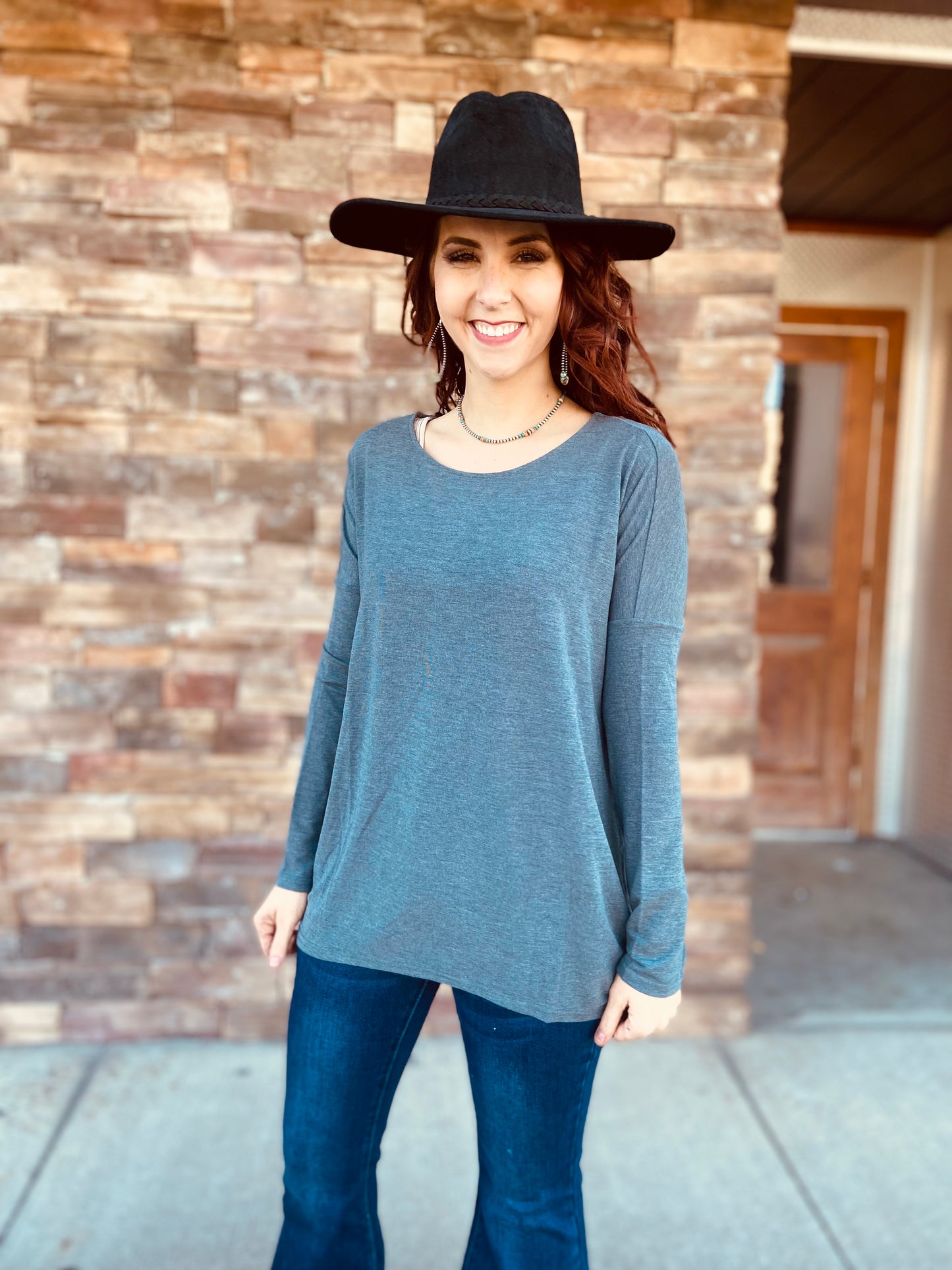 Long Sleeve Tunic Knit Top