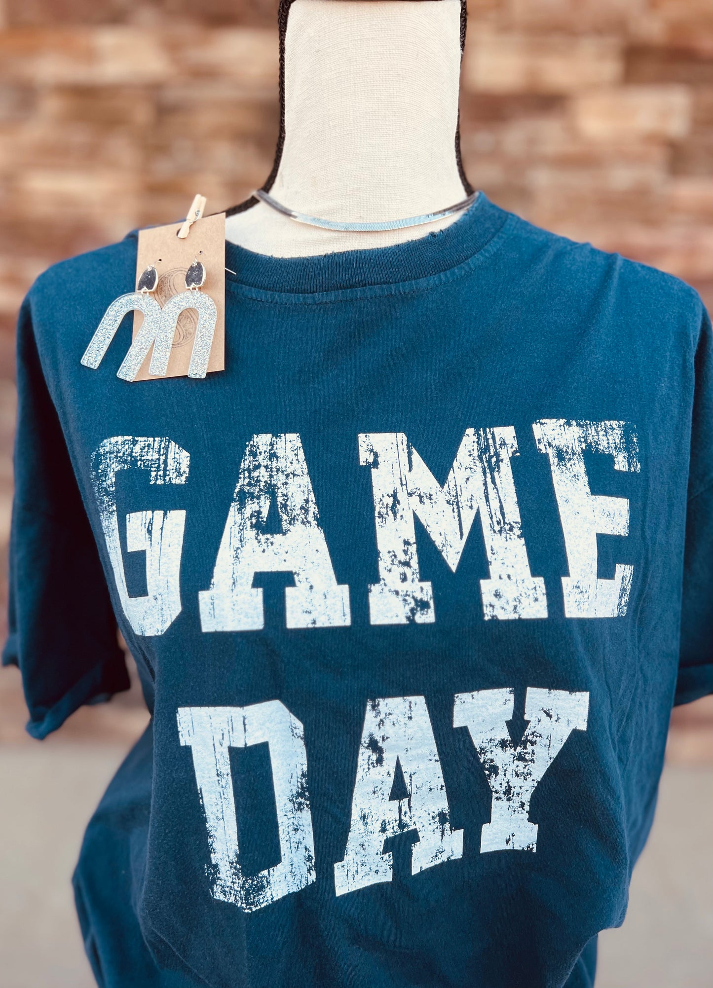 Navy Game Day Grapic Top