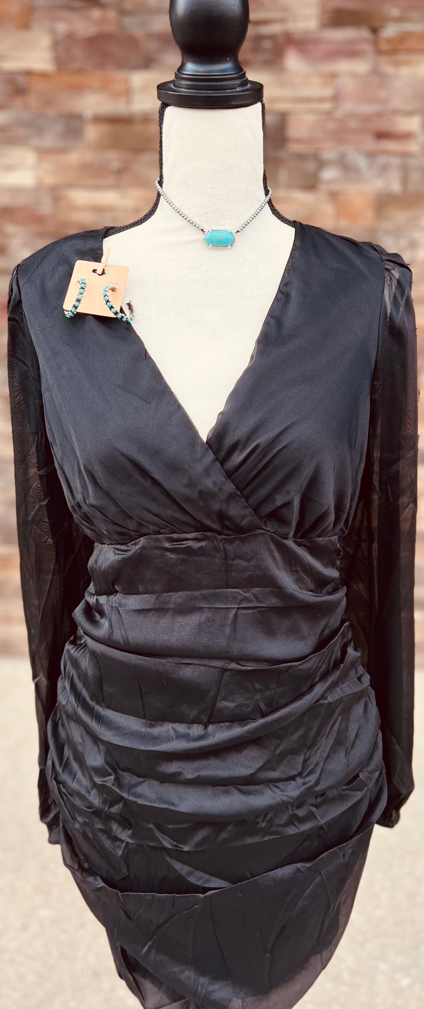 Ruched Detail Mini Dress