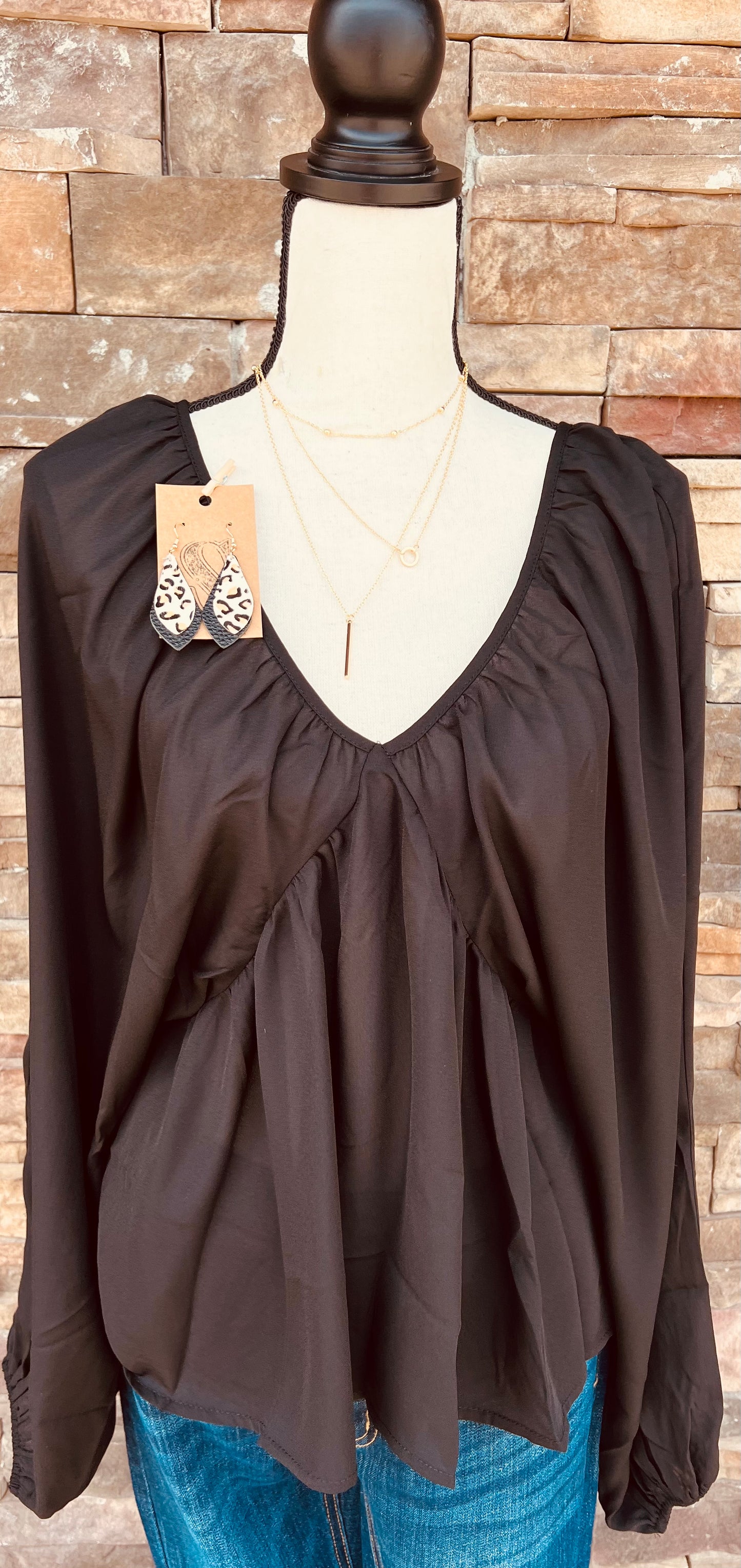 Dolman Sleeves Romantic Blouse