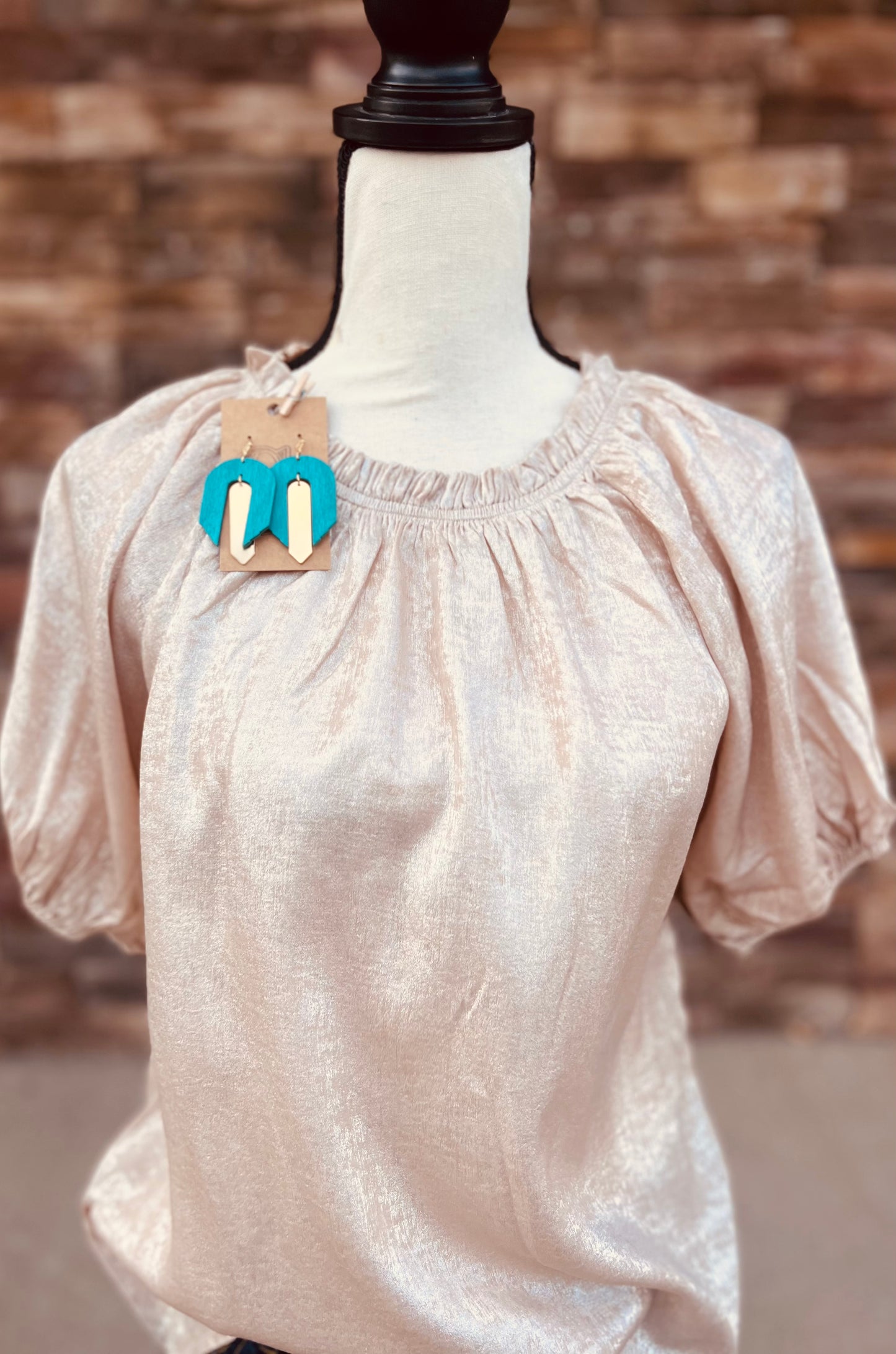 Puff Sleeves Woven Blouse