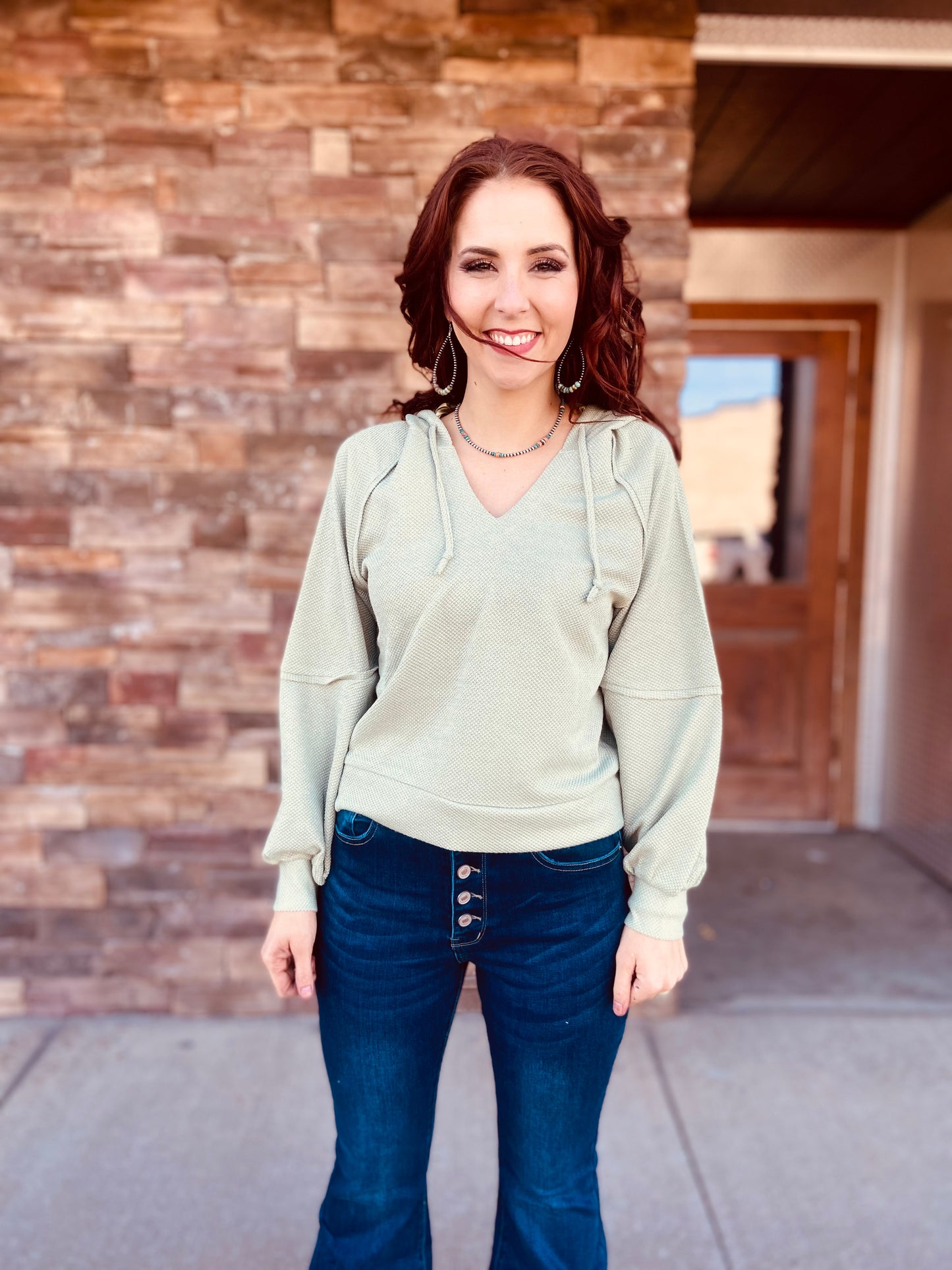 Raglan Sleeve Hooded Knit Tip