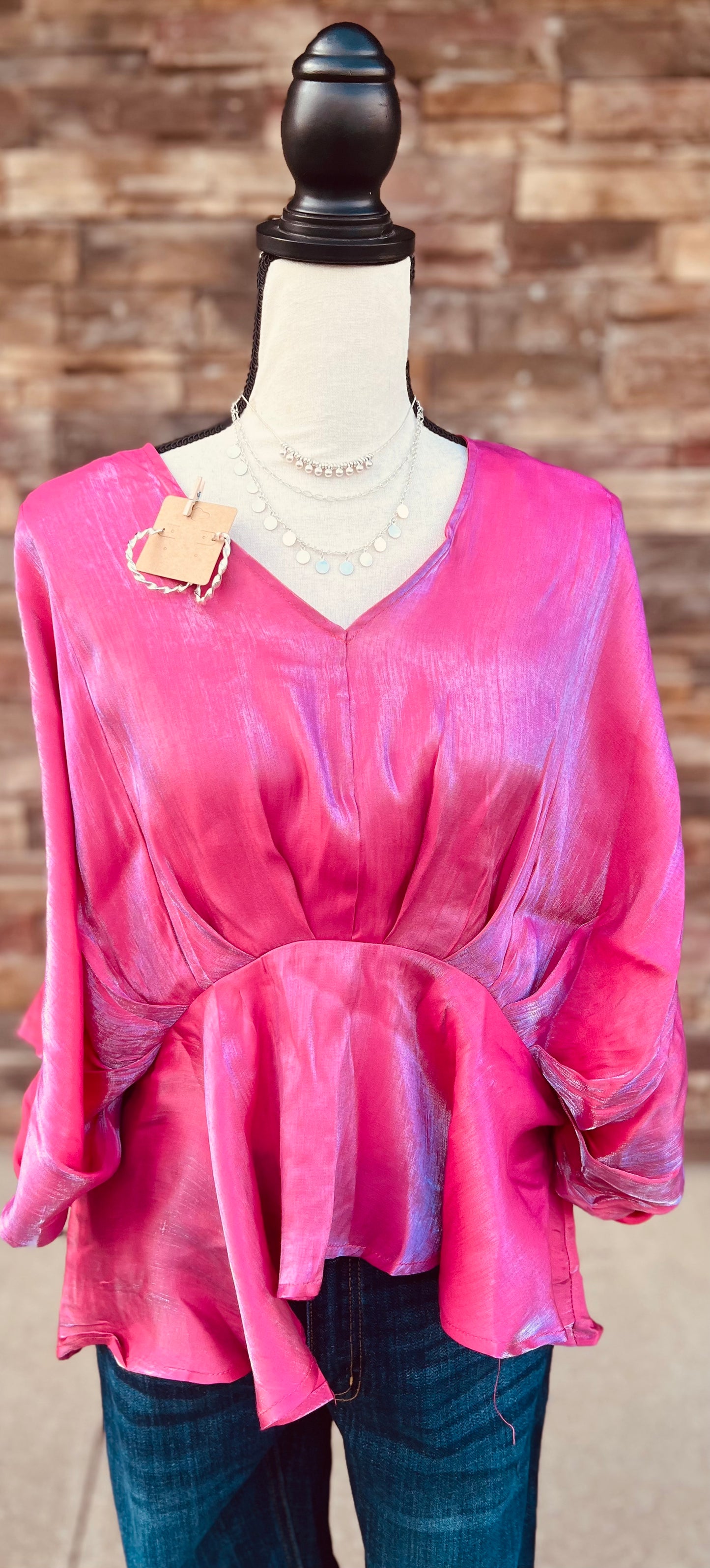 Blouse With Pancho Sleeves
