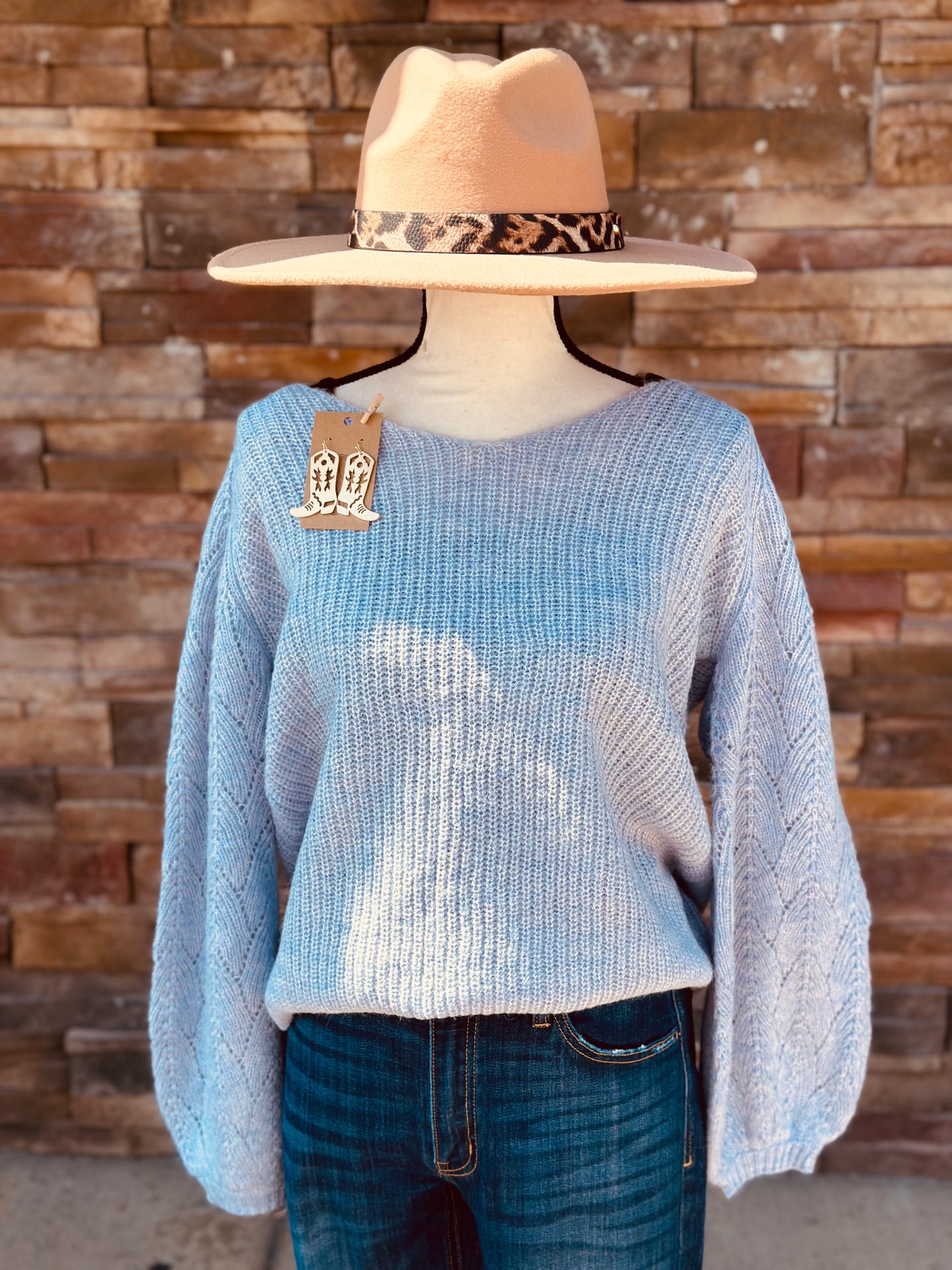 Pattern Sleeves Sweater