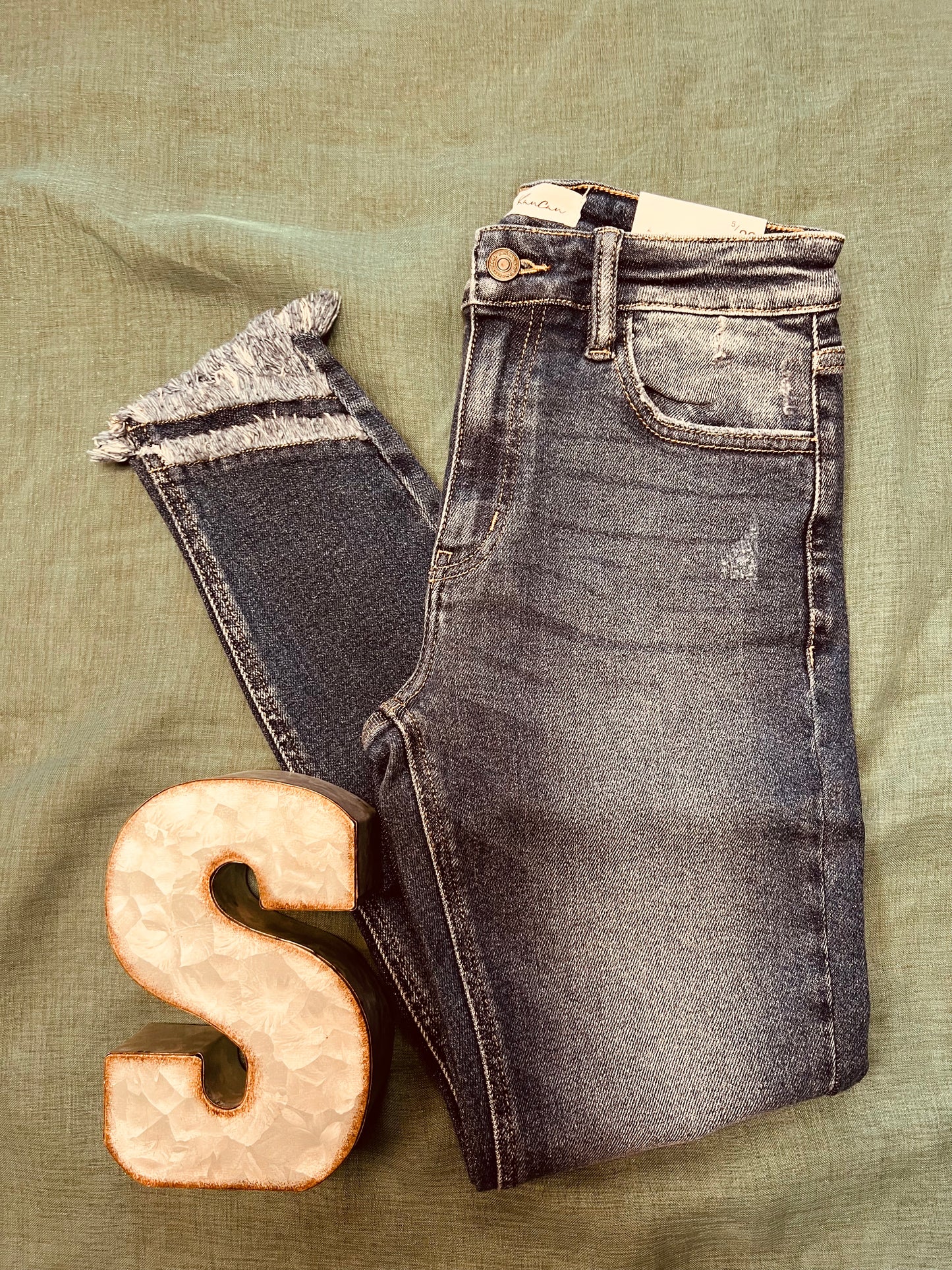 High Rise Ankle Skinny