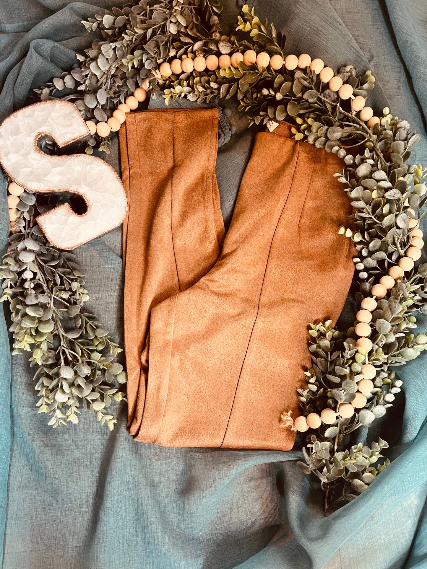 Leggings Fit Solid Suede Pants