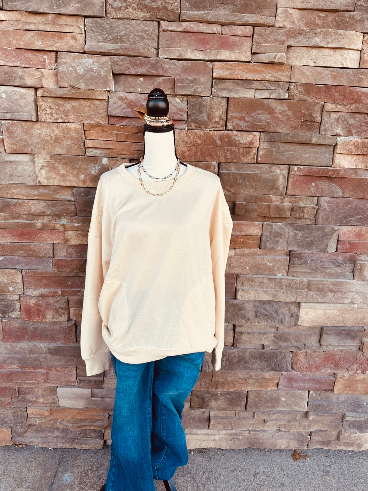 Oversized Casual Comfy Solid Knit Top