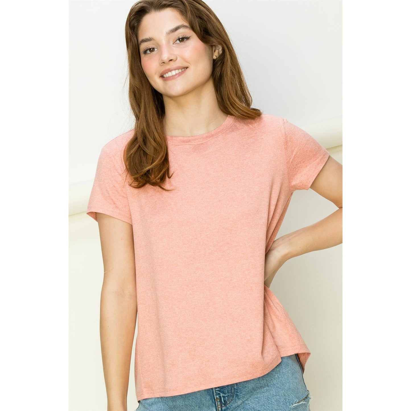 Short Sleeve Open Back Tee
