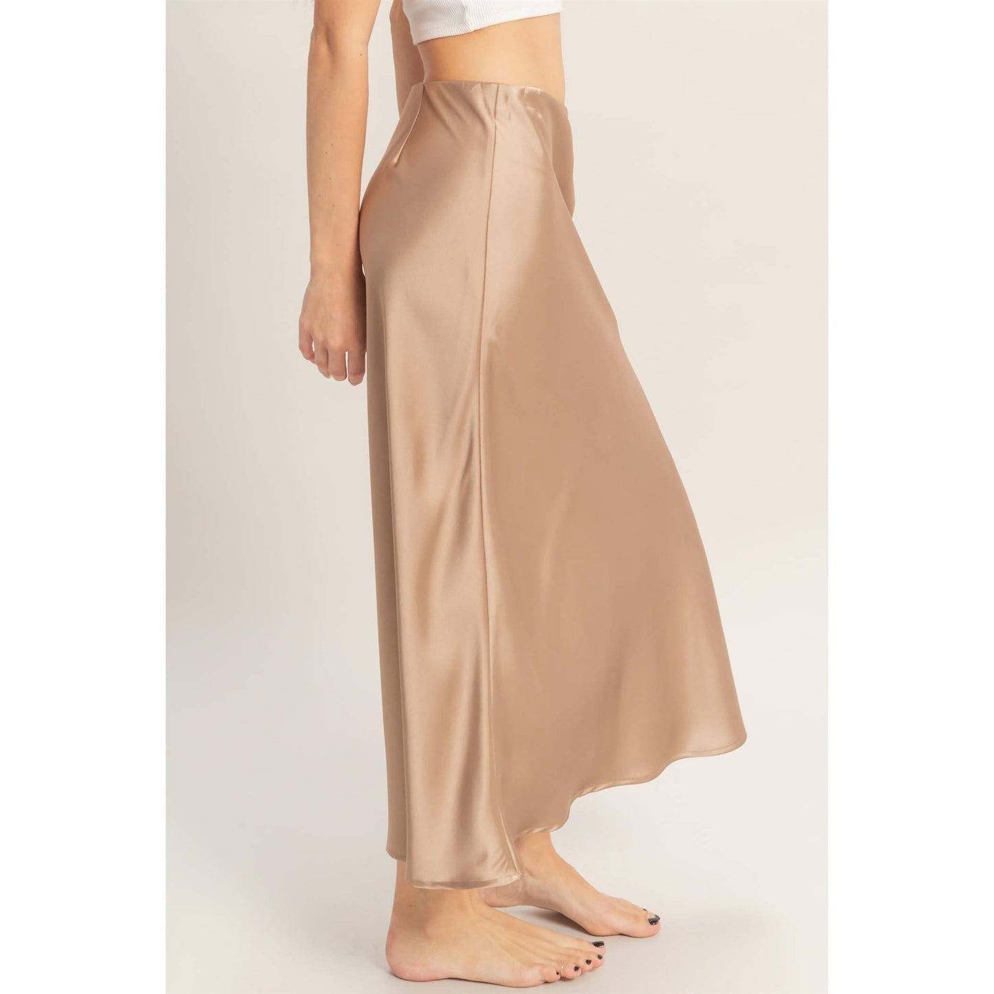 Satin Midi Skirt