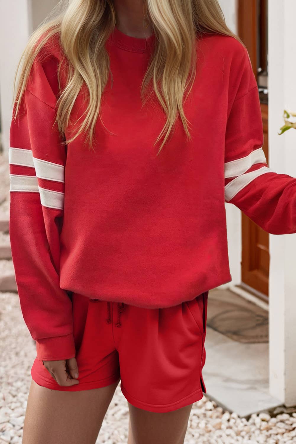 LDC Solid Casual Pocket Shift Long Sleeve Top And Pants Set
