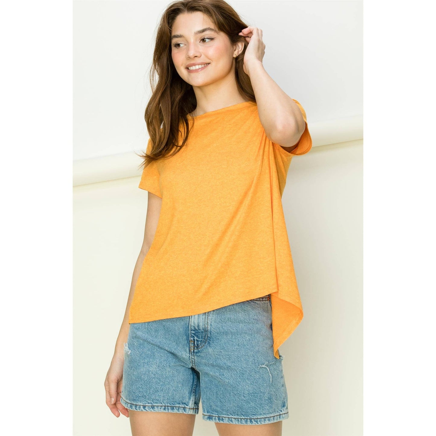 Short Sleeve Open Back Tee