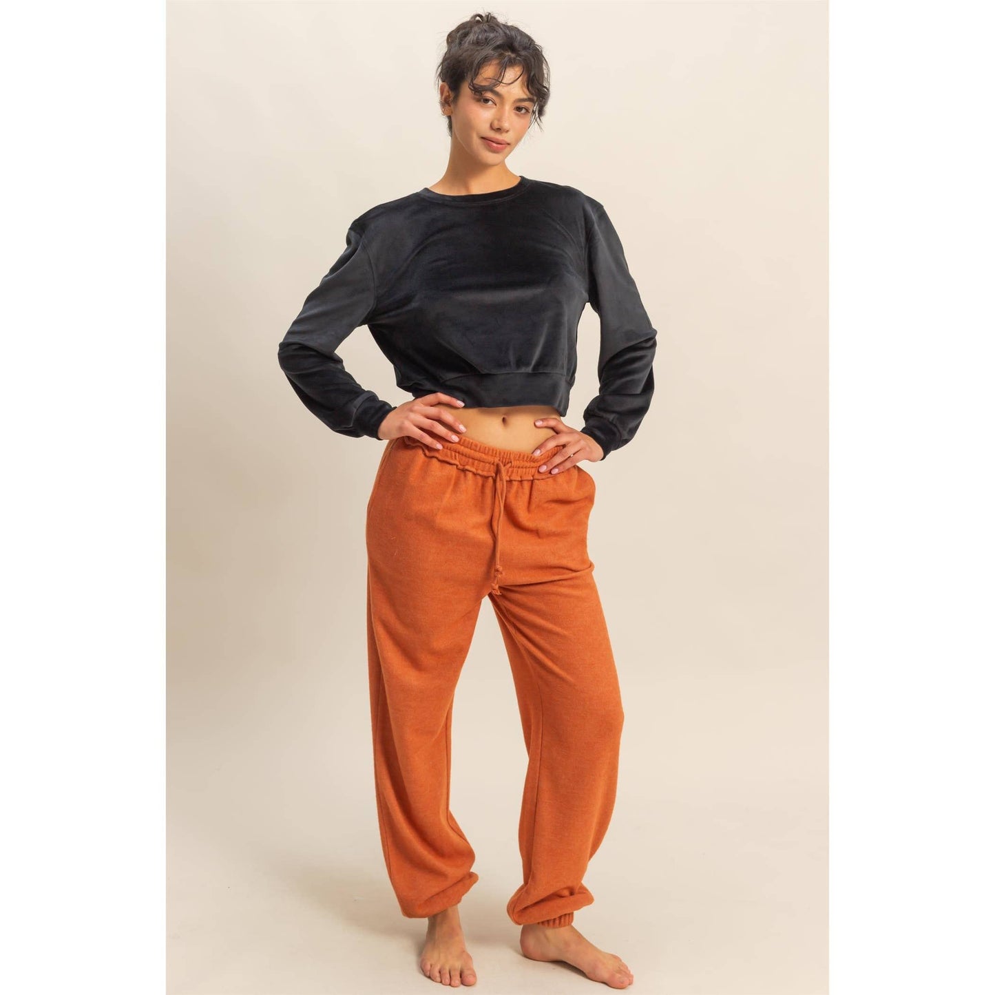 Banded Waist Sweatshirt