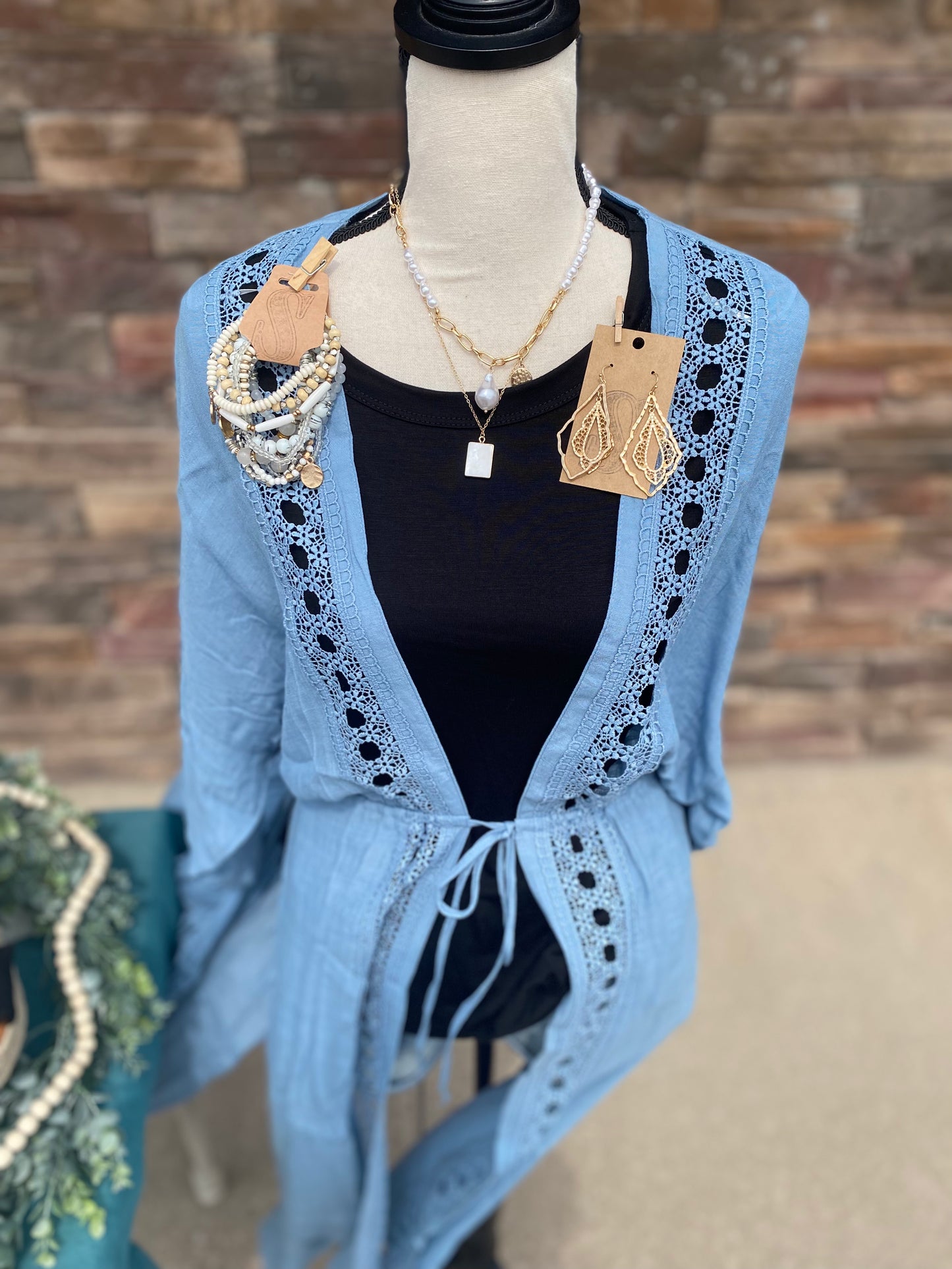 Slub Gauze Maxi Kimono
