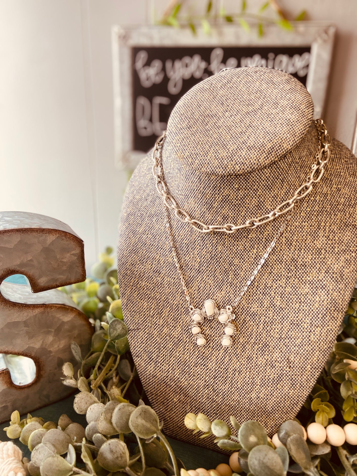 Squash Blossom Turquoise Necklace