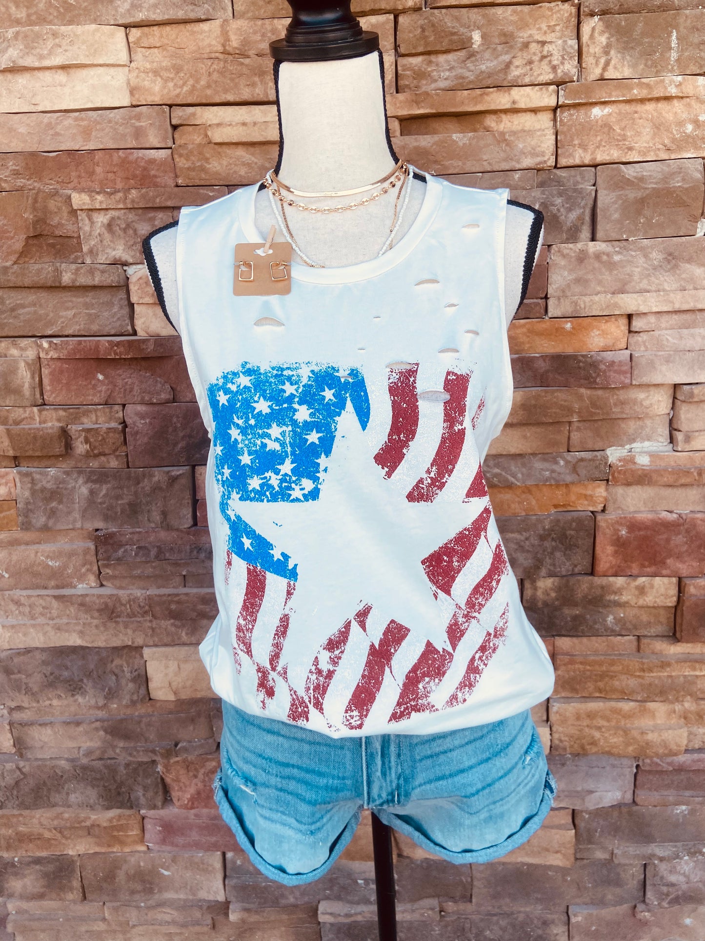 Americana Star Graphic Tee (Ivory)