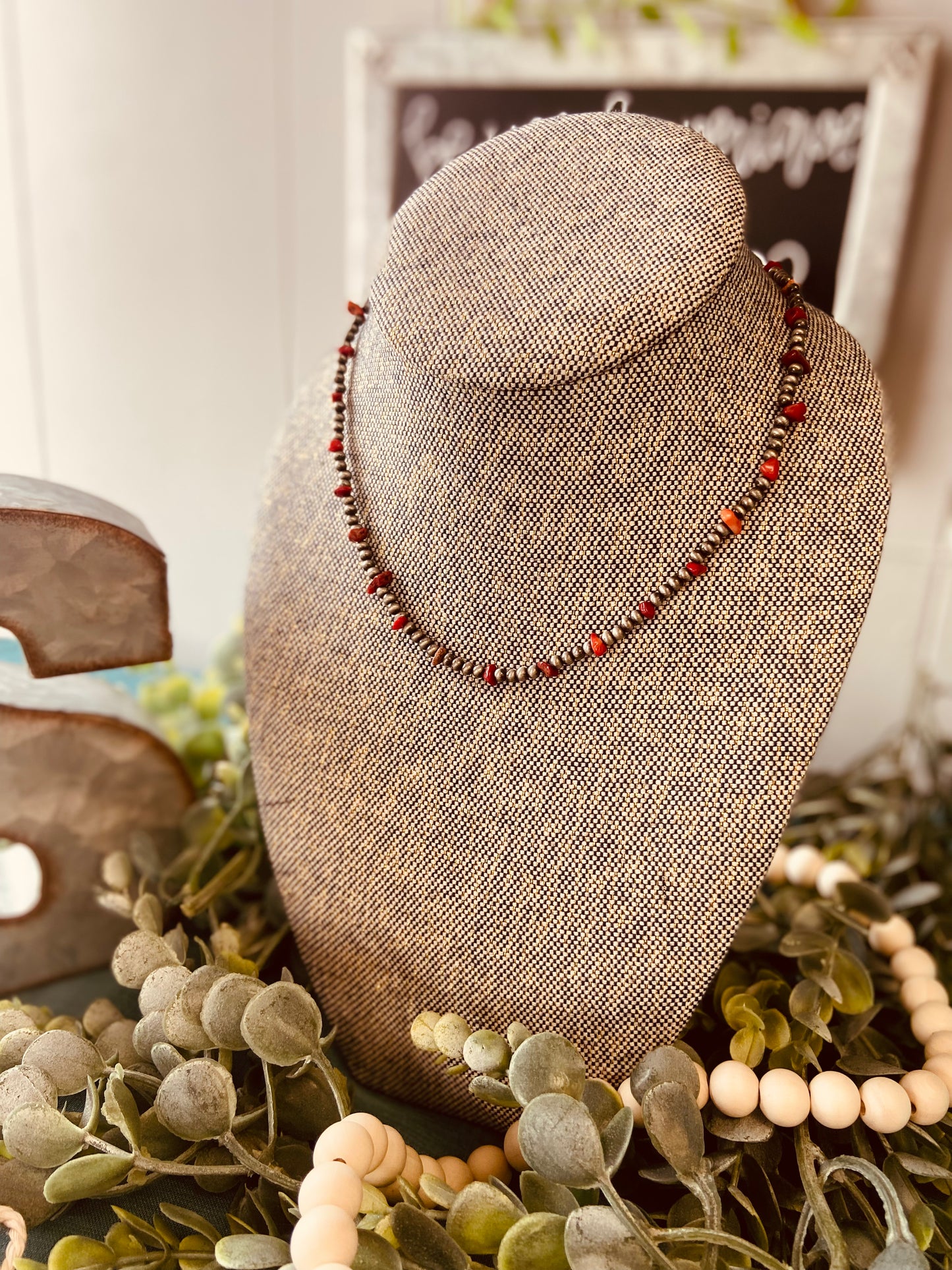 Navajo Coral Necklace