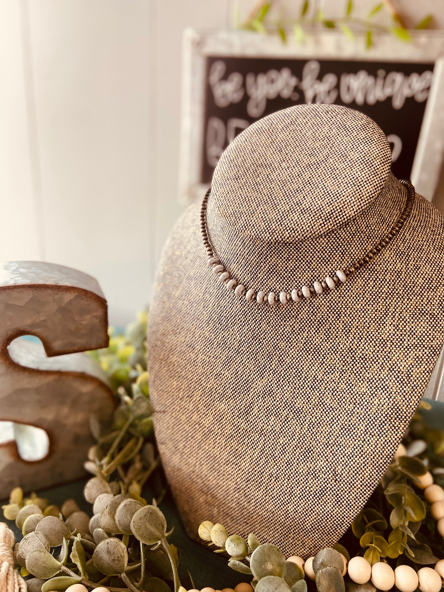 Navajo Pearl and Bead Necklace