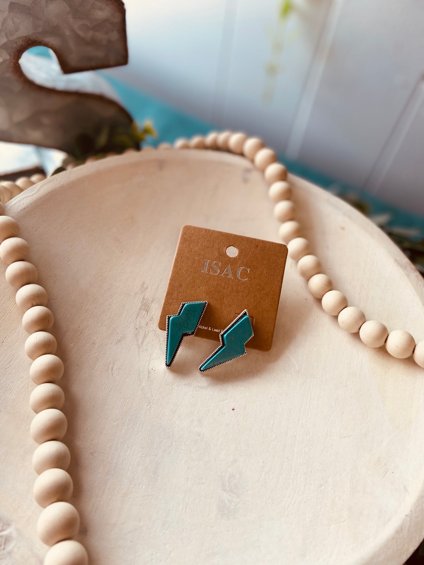 Bolt Turquoise Stud Earrings