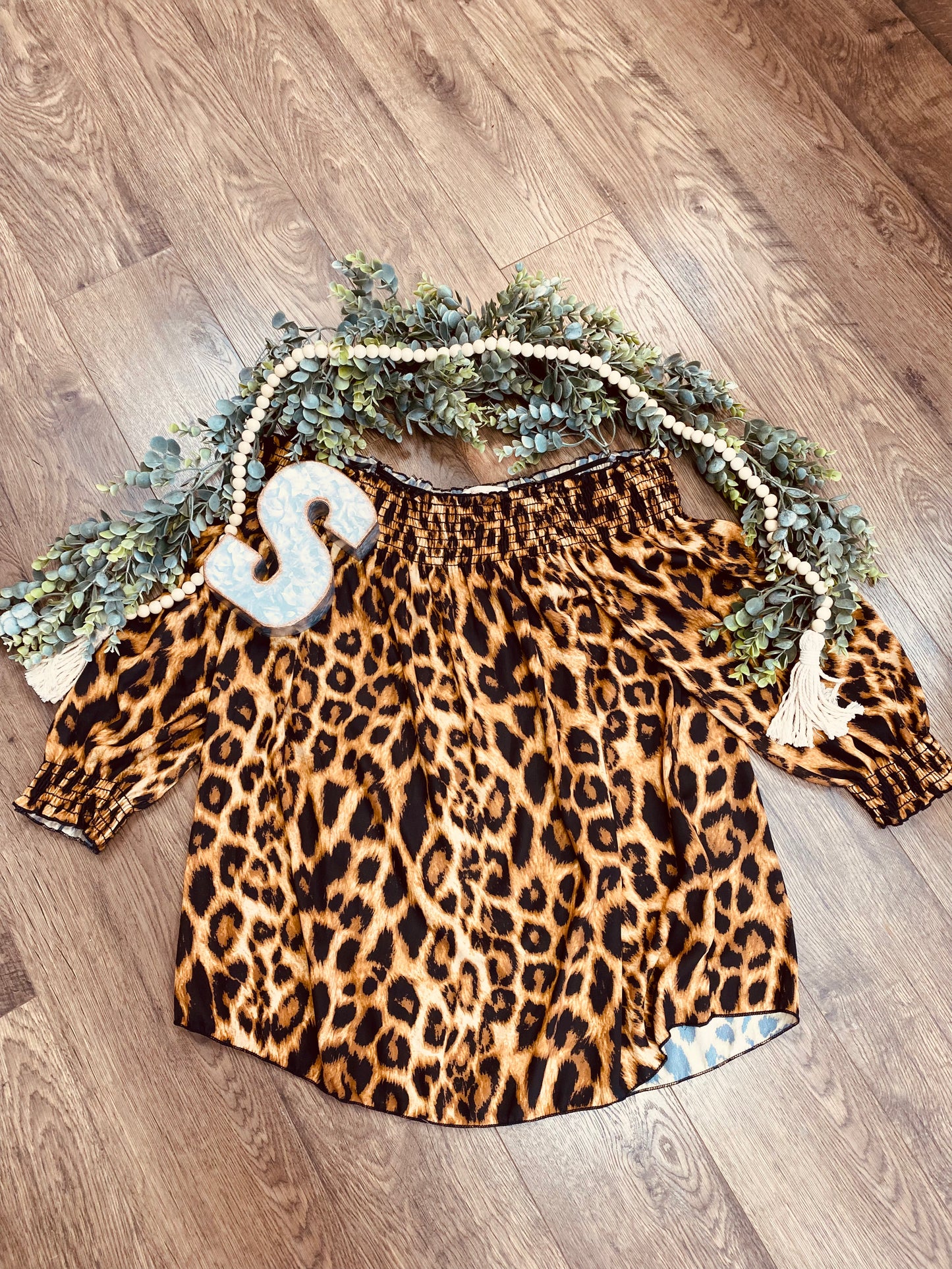 Curvy Leopard Off the Shoulder Top
