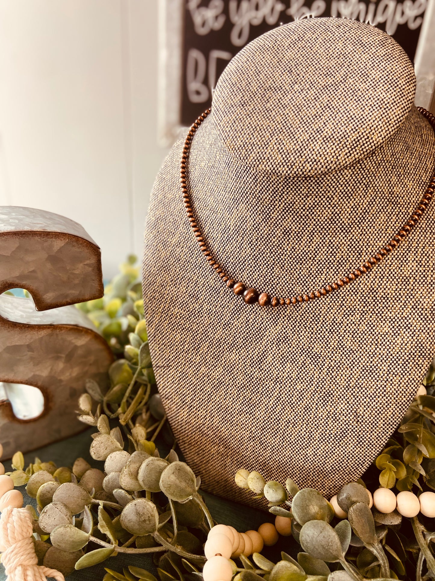 15" Copper Pearl Necklace