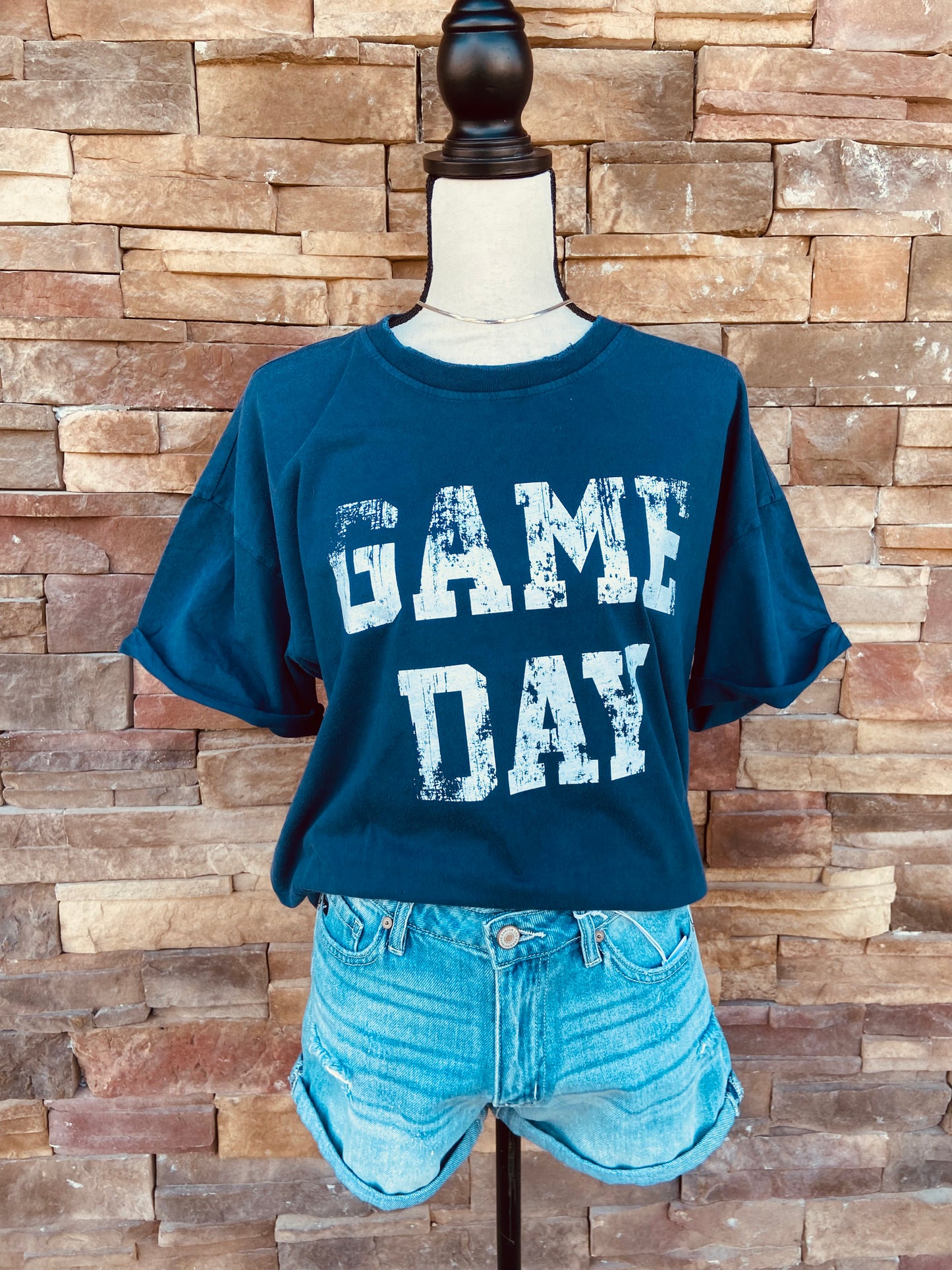 Game Day Graphic Mineral Washed Top