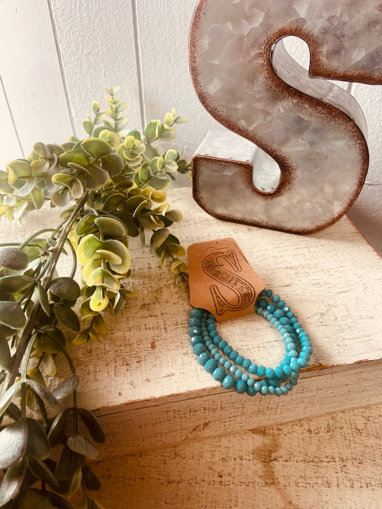 Stunning Faceted Glass Bead Bracelets