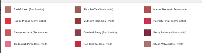 Mary Kay Gel Semi- Matte Lipstick