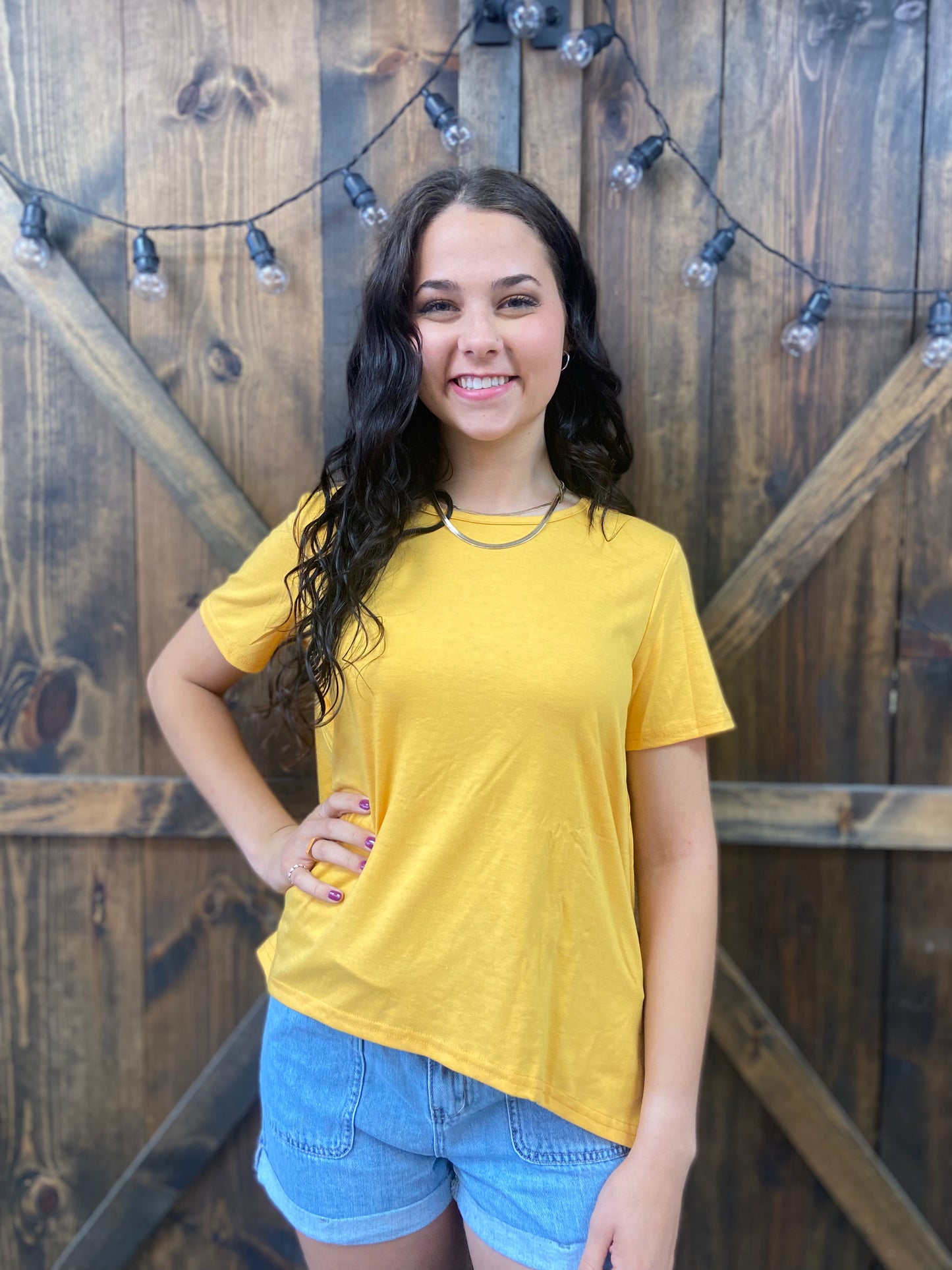 Scoop Mustard Shirt