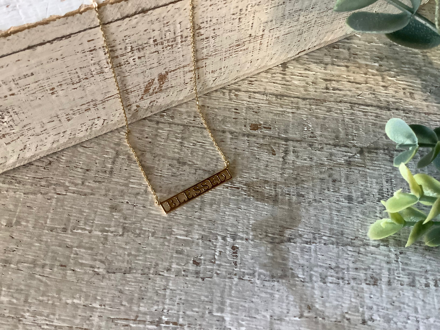Blessed Bar Necklace