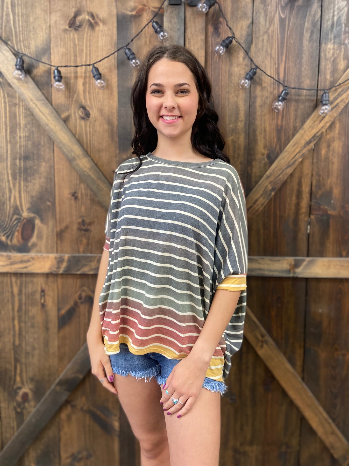 Multi Color Stripe Top