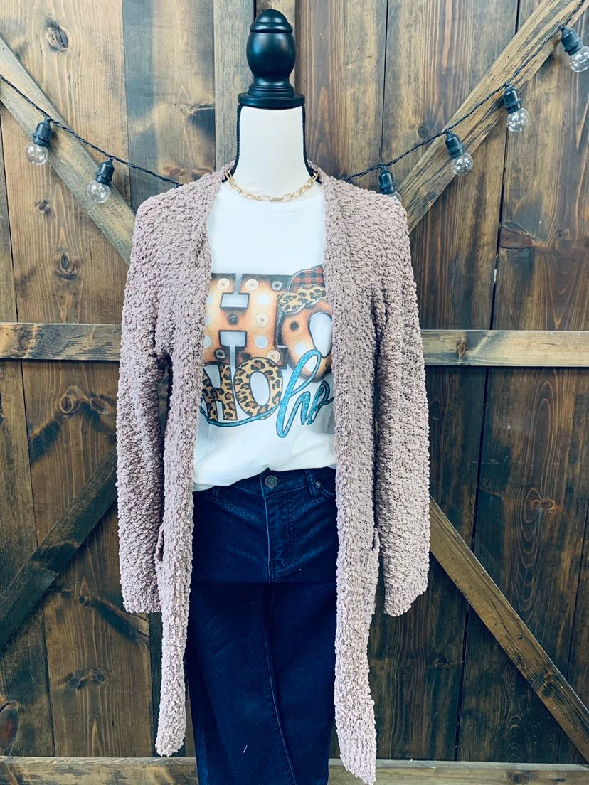 Cozy Soft Hair Popcorn Sweater